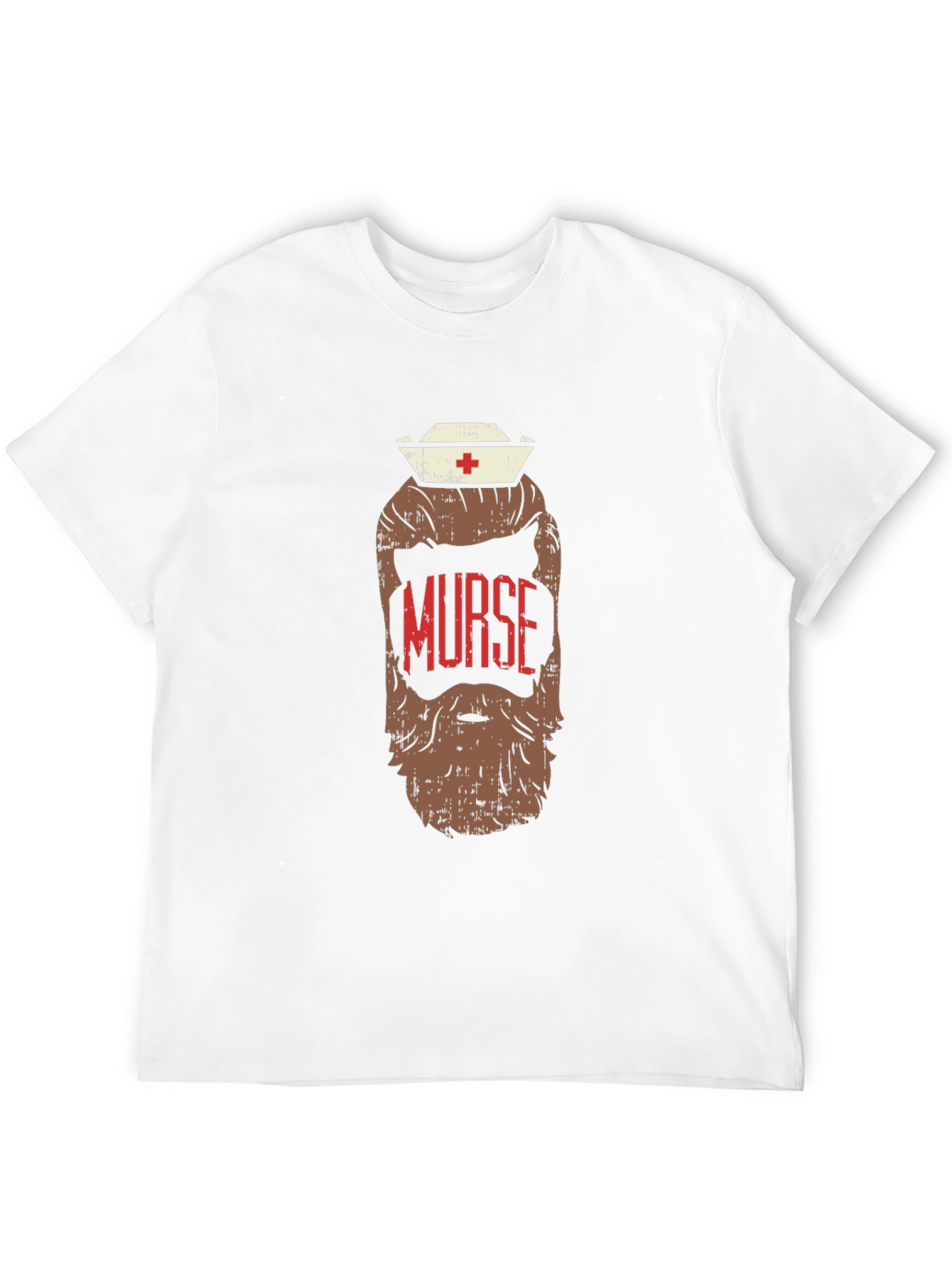 Murse Beard T-Shirt - Novelty Nurse Graphic Tee