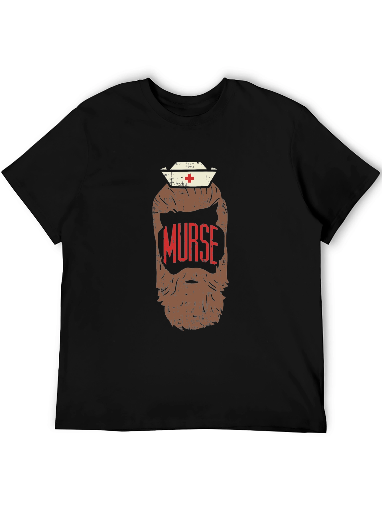 Murse Beard T-Shirt - Novelty Nurse Graphic Tee