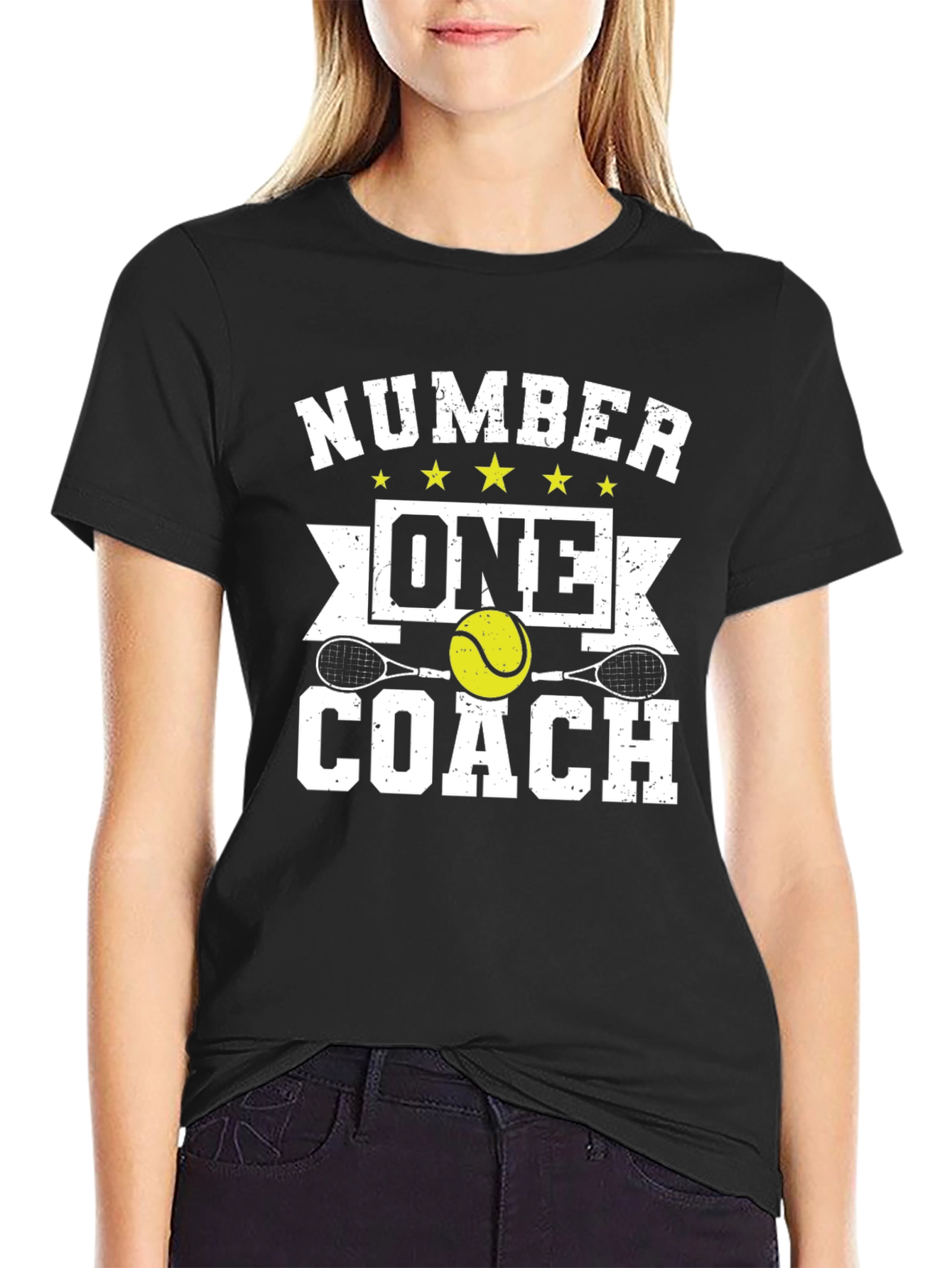 Number One Coach T-Shirt - Tennis Instructor Tee