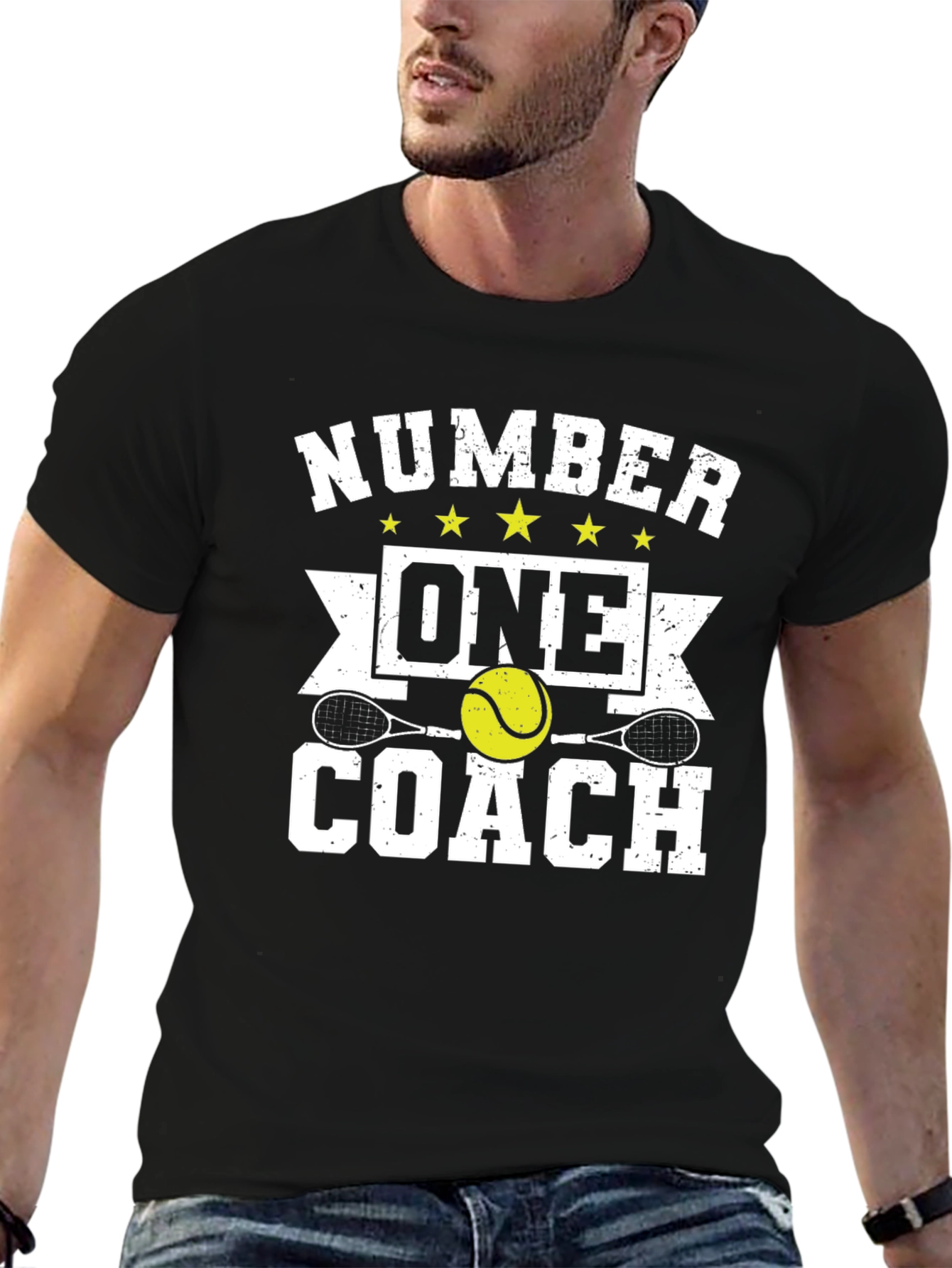 Number One Coach T-Shirt - Tennis Instructor Tee