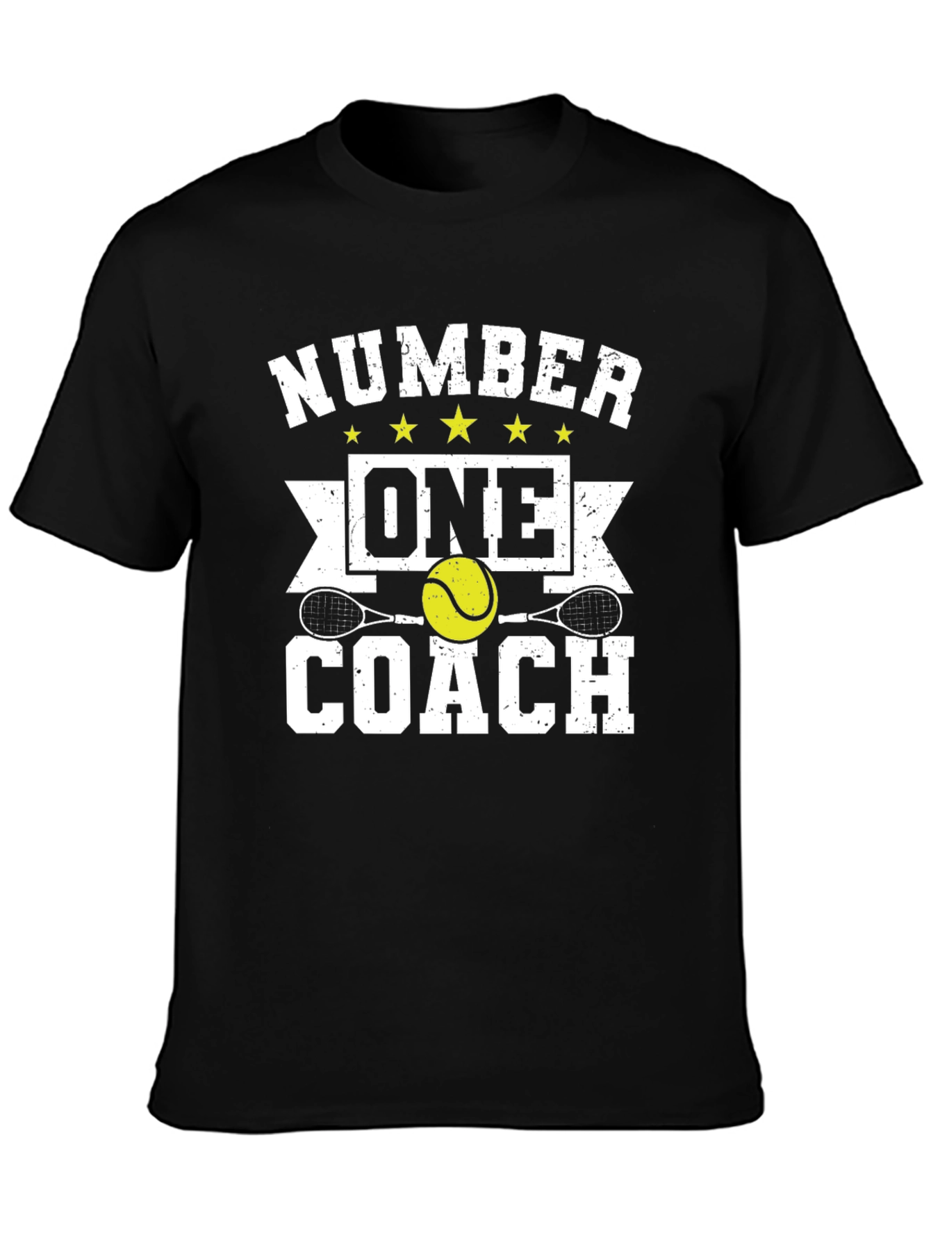 Number One Coach T-Shirt - Tennis Instructor Tee