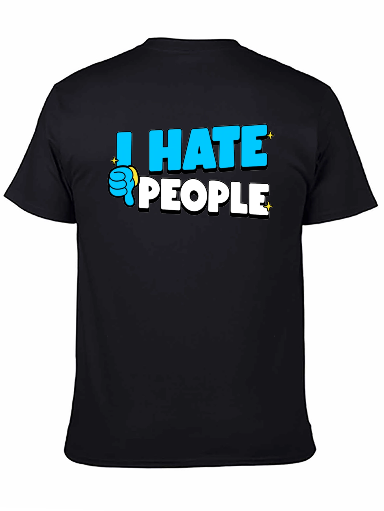 I Hate People Graphic T-Shirt - Black