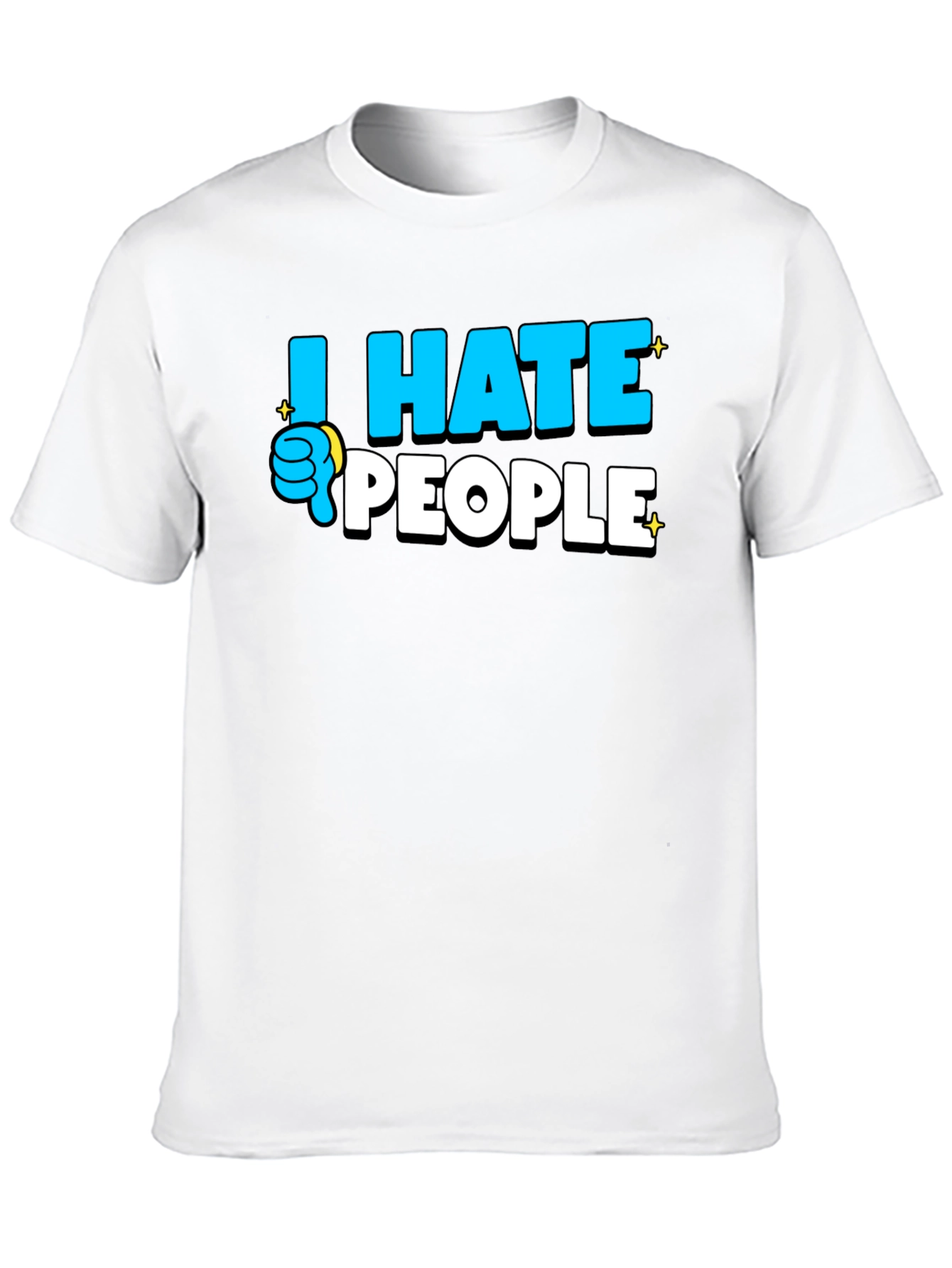 I Hate People Graphic T-Shirt - Black