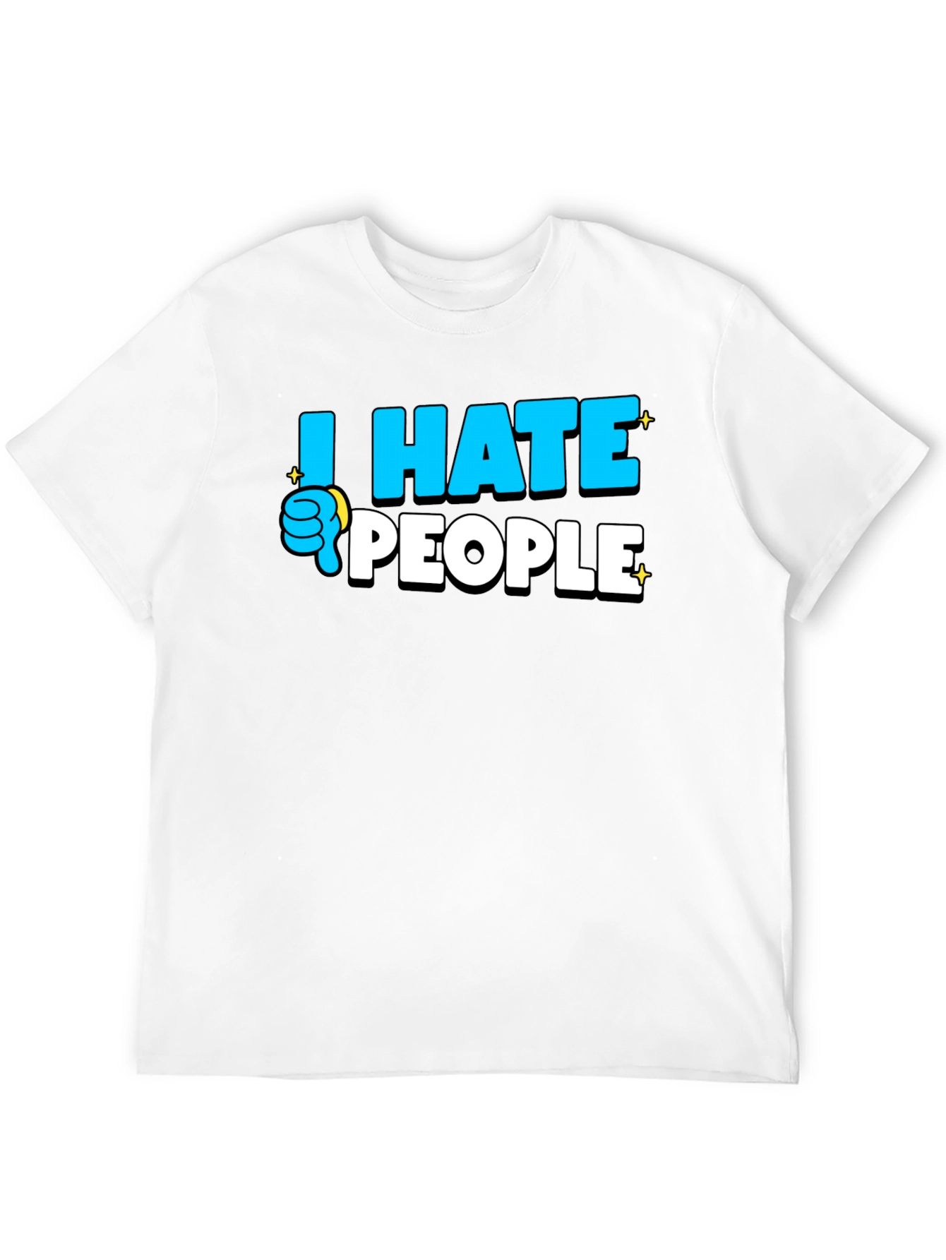I Hate People Graphic T-Shirt - Black