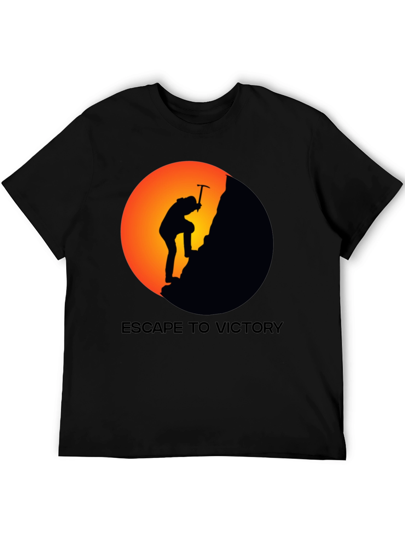 Escape To Victory Black Graphic T-Shirt
