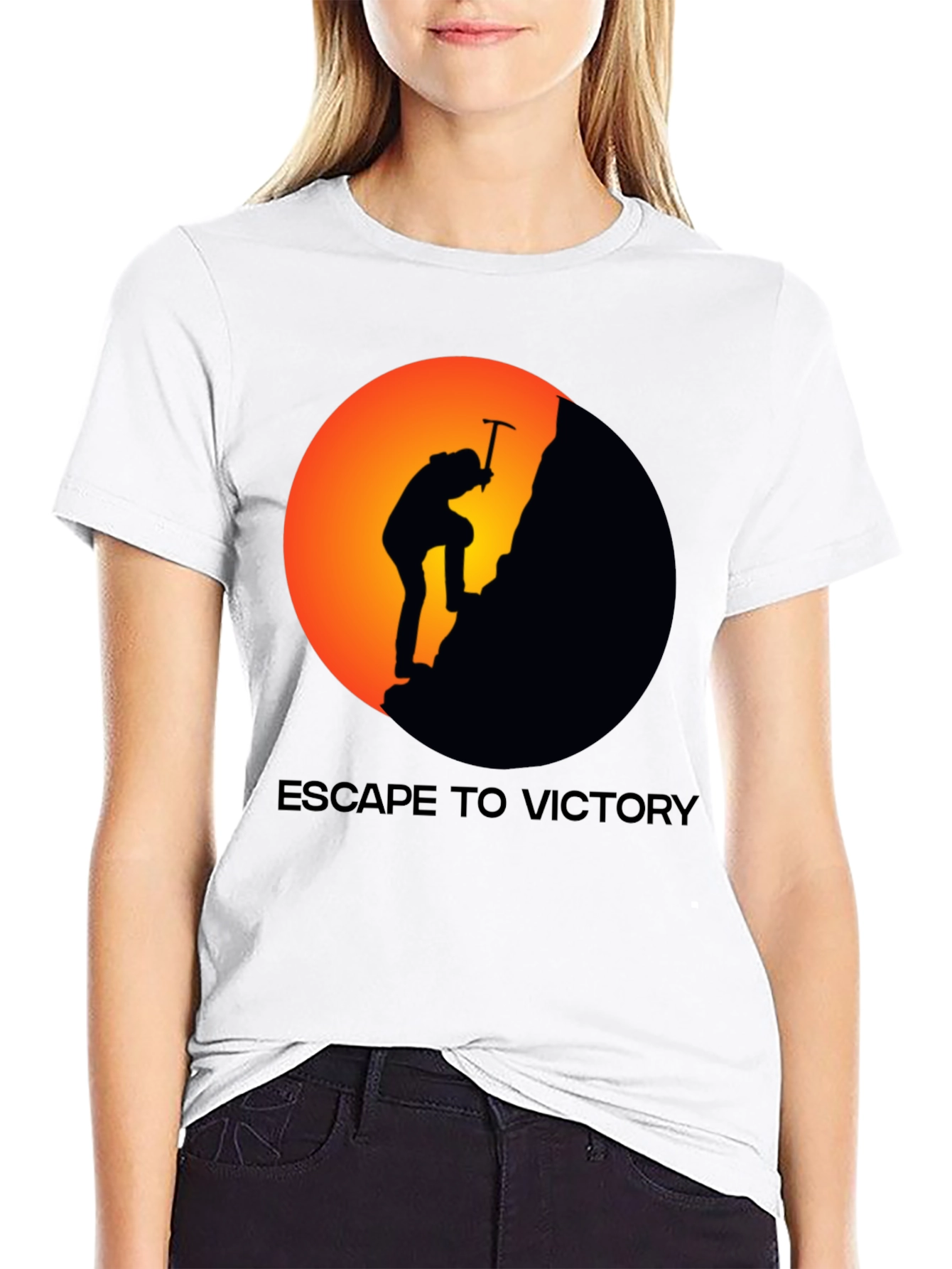 Escape To Victory Black Graphic T-Shirt