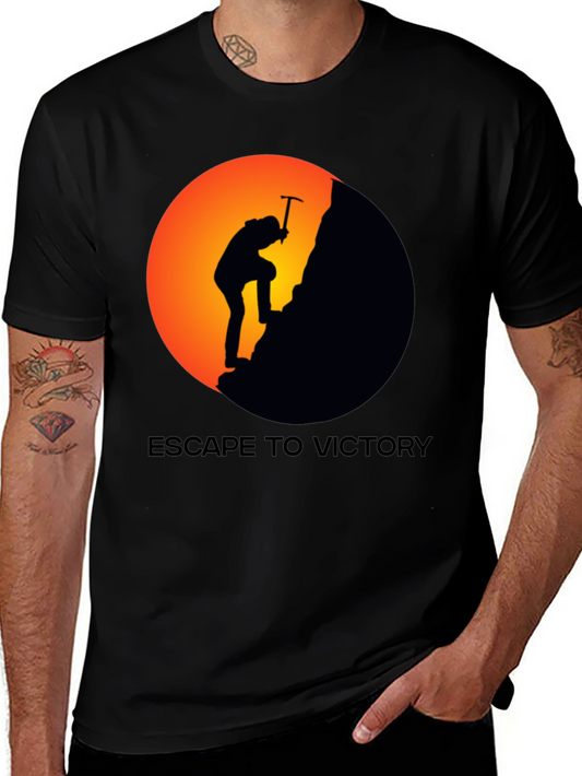 Escape To Victory Black Graphic T-Shirt