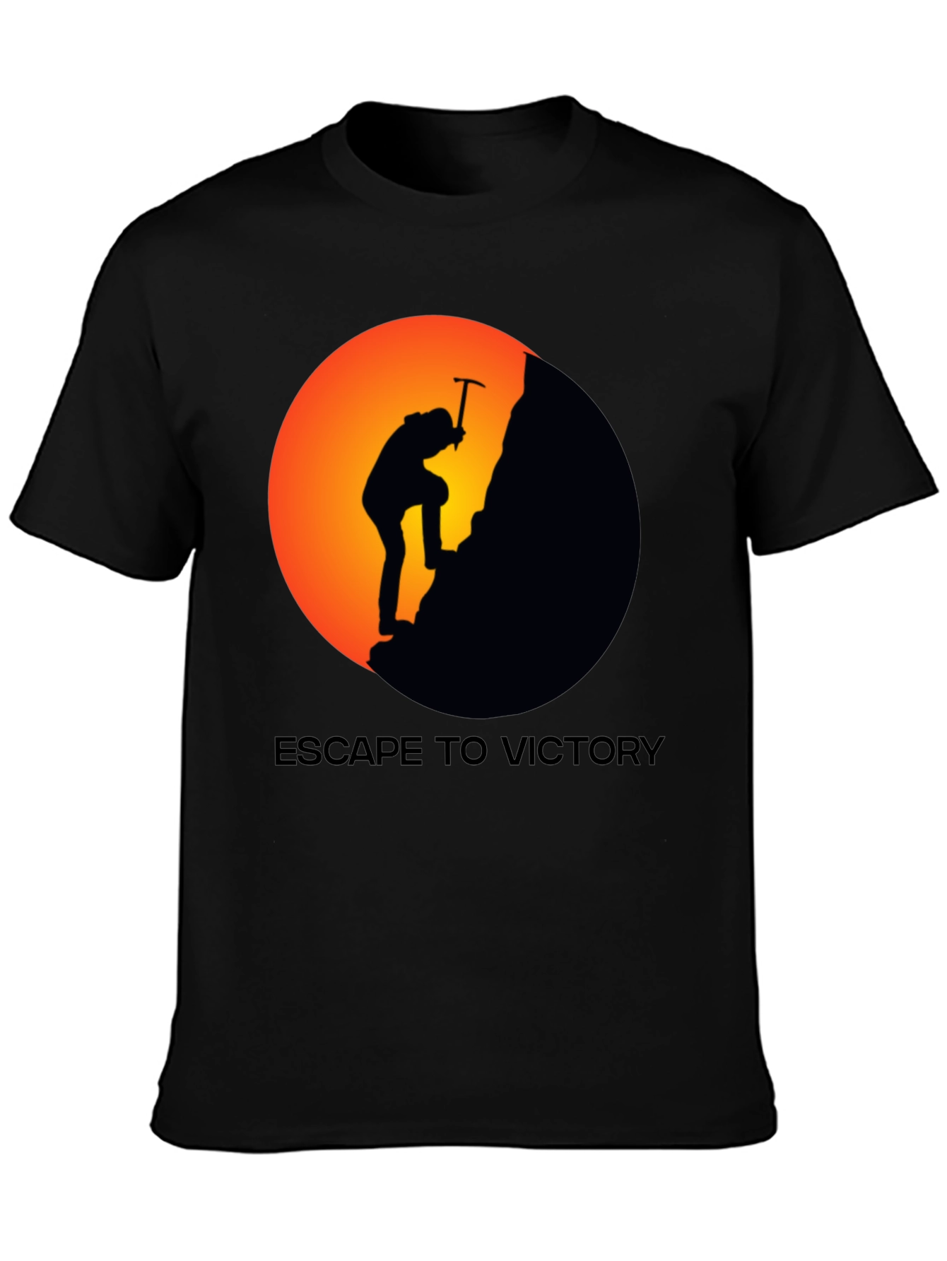 Escape To Victory Black Graphic T-Shirt