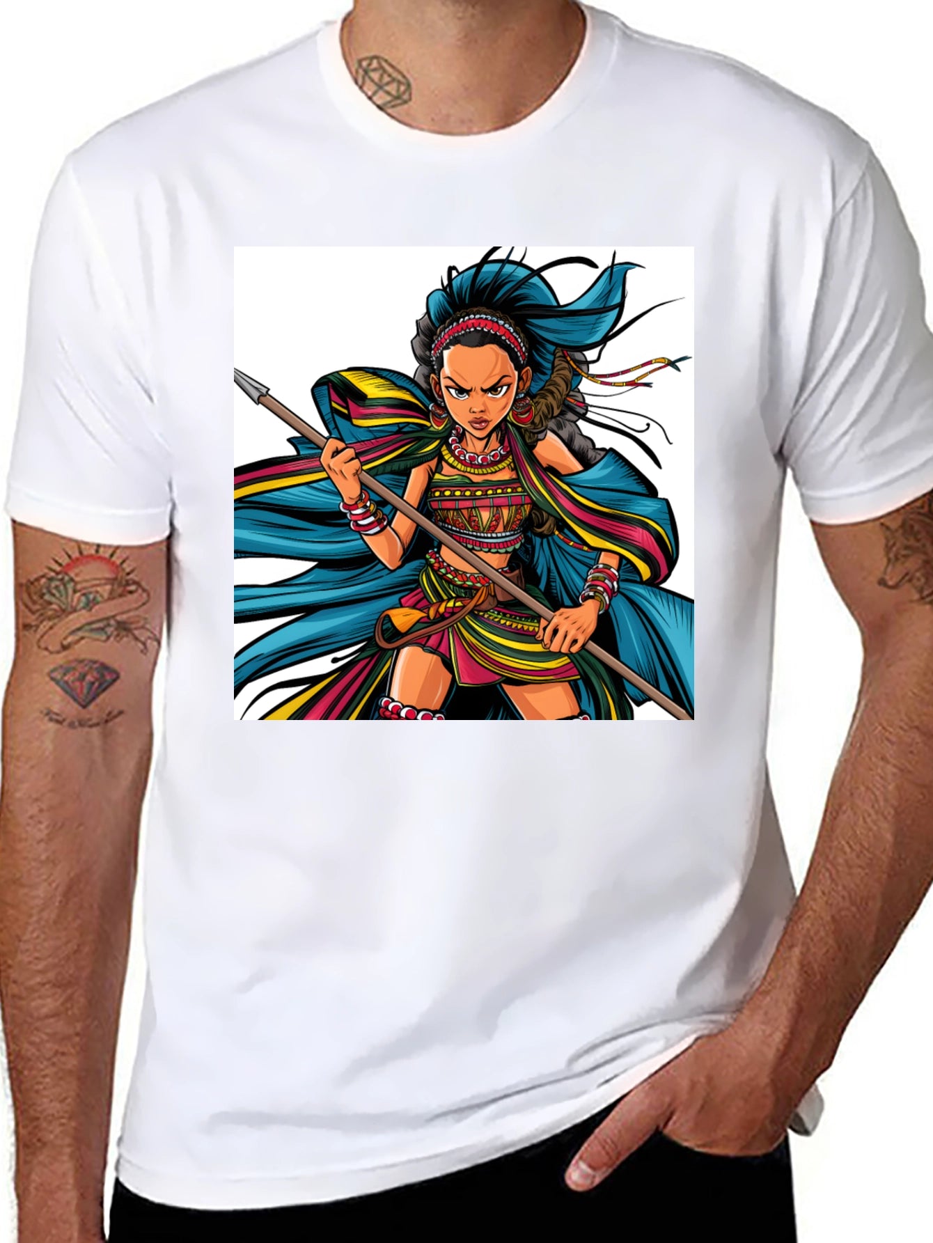 Warrior Woman Graphic Tee - Unisex Cotton T-Shirt