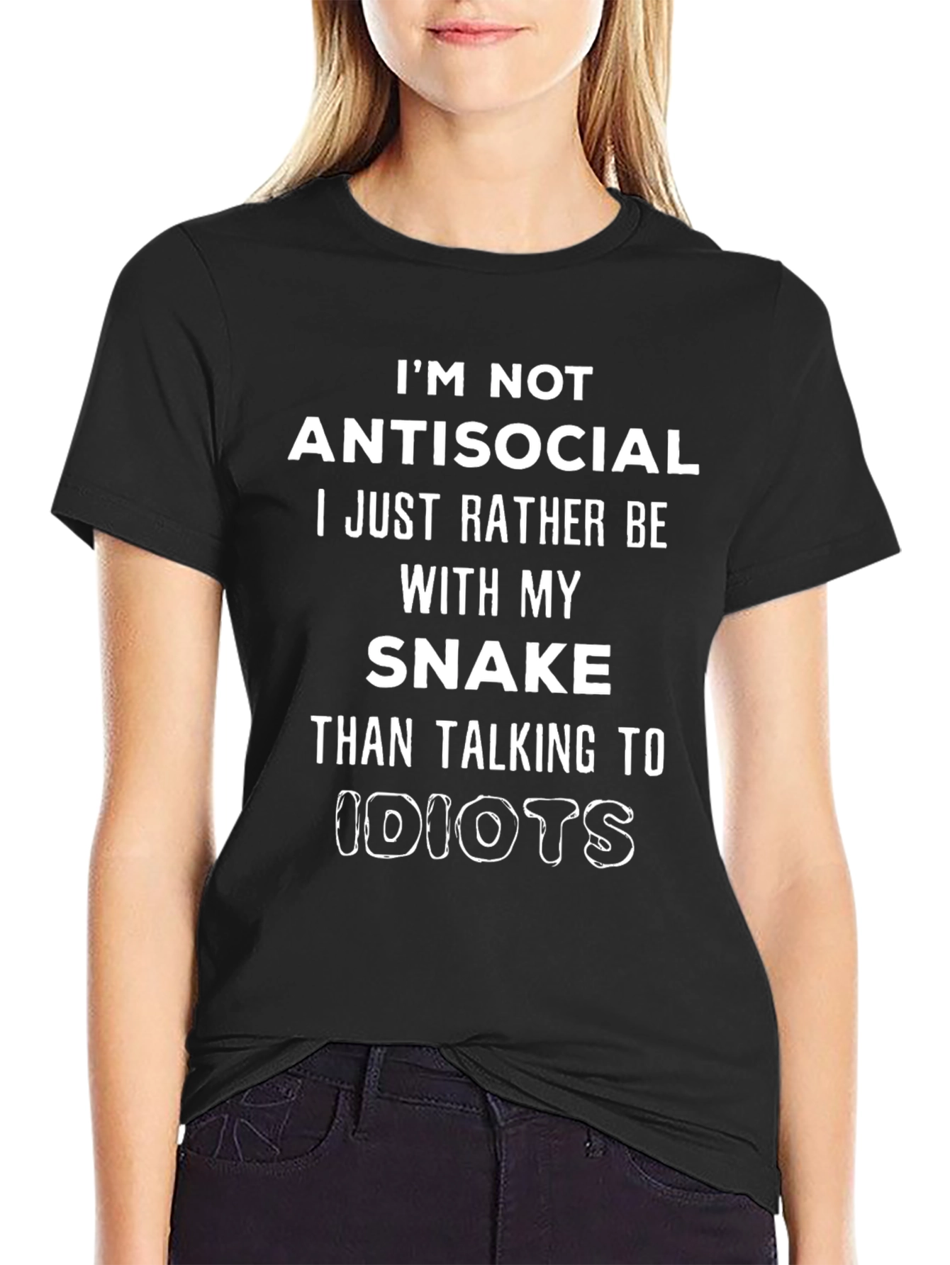 Funny Antisocial Snake Lover Graphic Tee