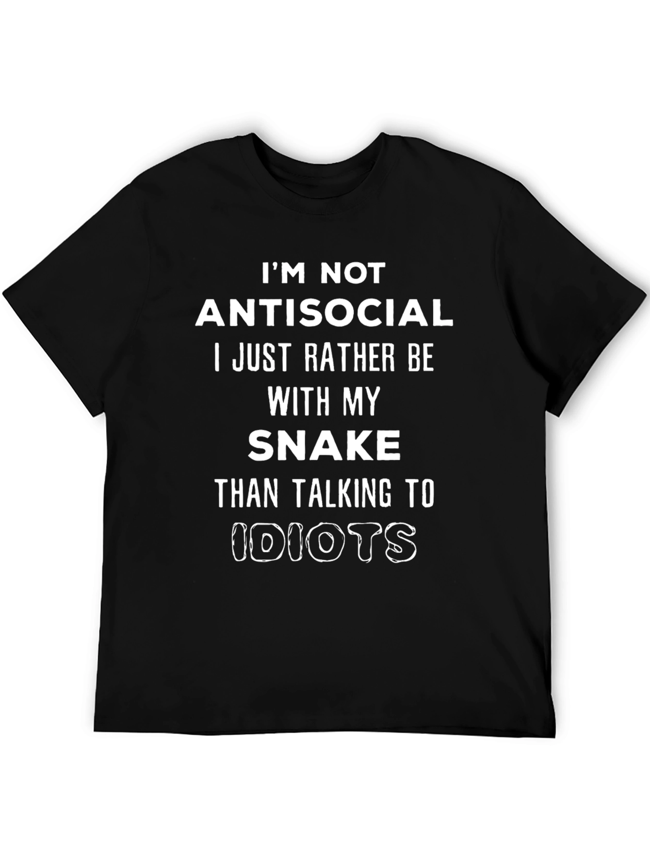 Funny Antisocial Snake Lover Graphic Tee