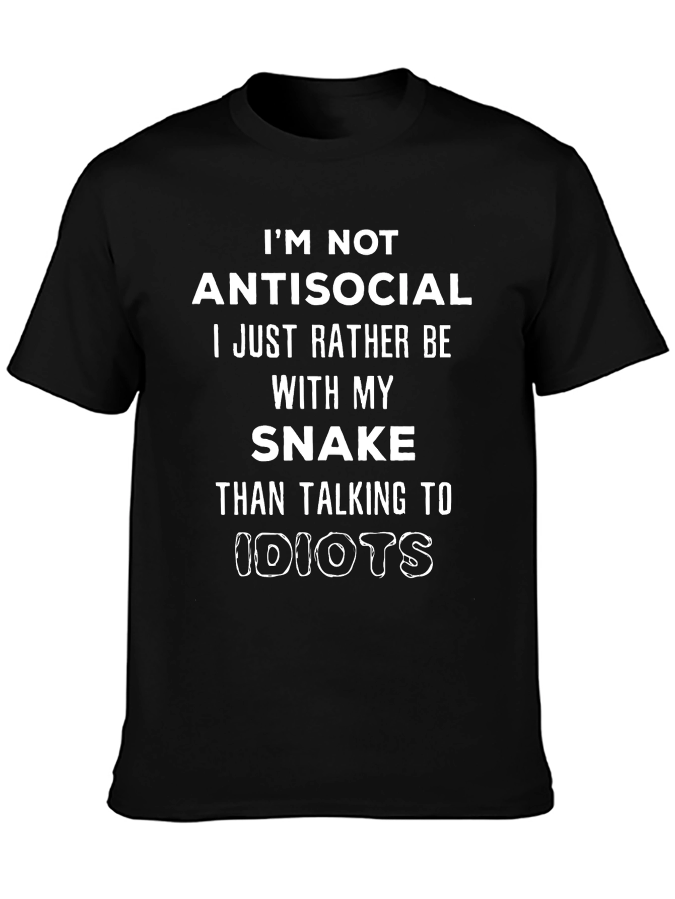 Funny Antisocial Snake Lover Graphic Tee