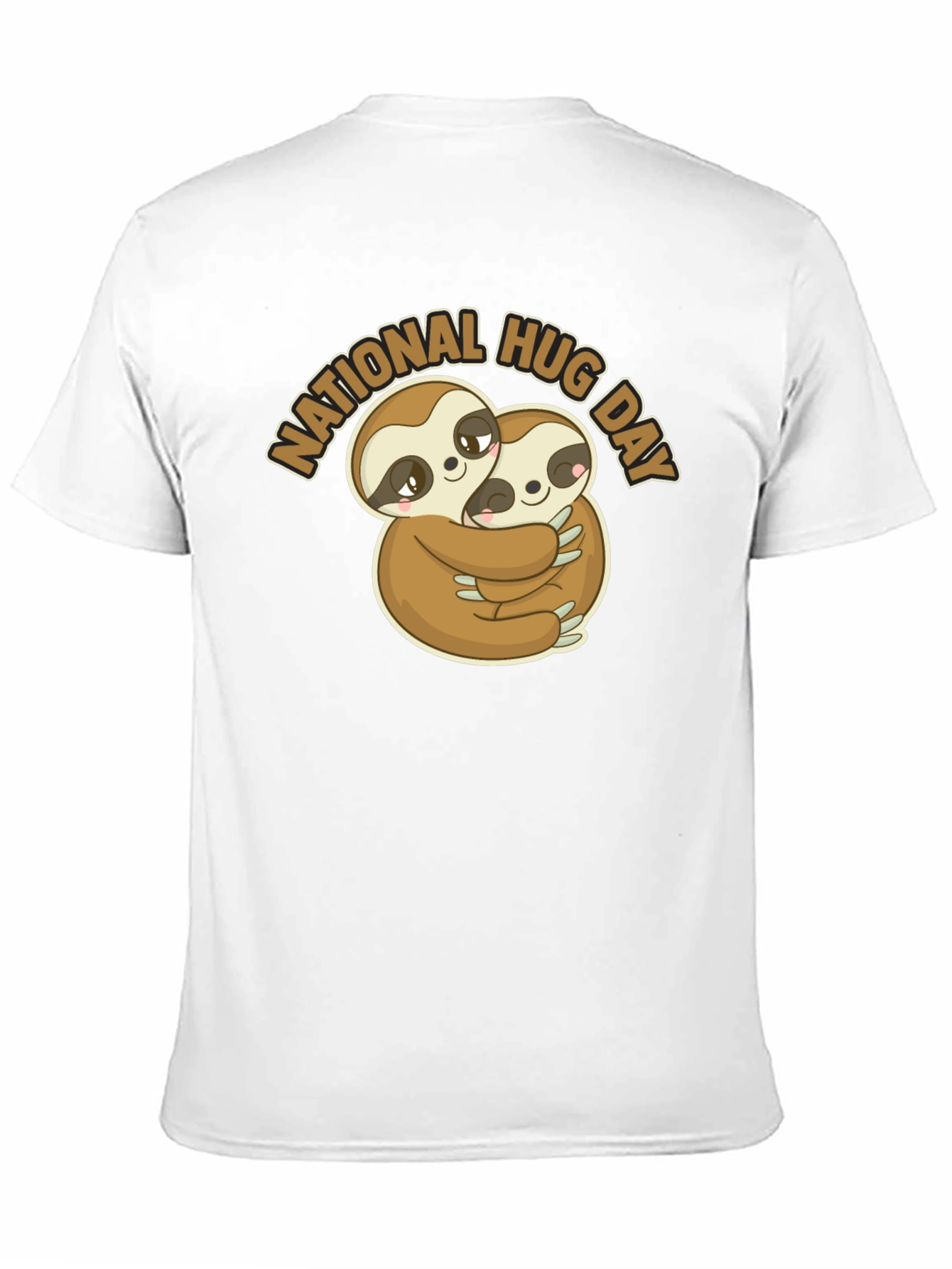 National Hug Day Sloth Graphic T-Shirt