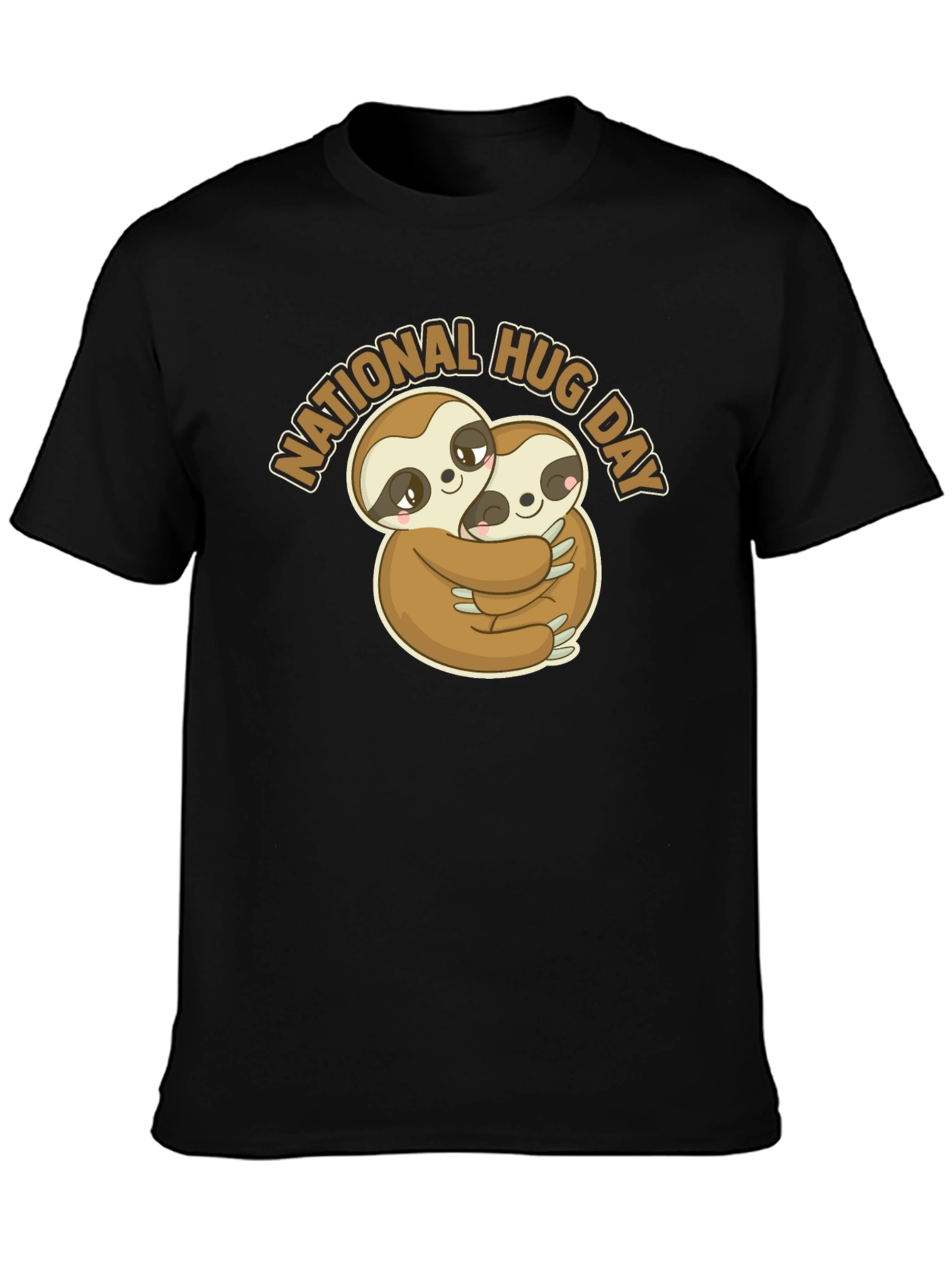 National Hug Day Sloth Graphic T-Shirt