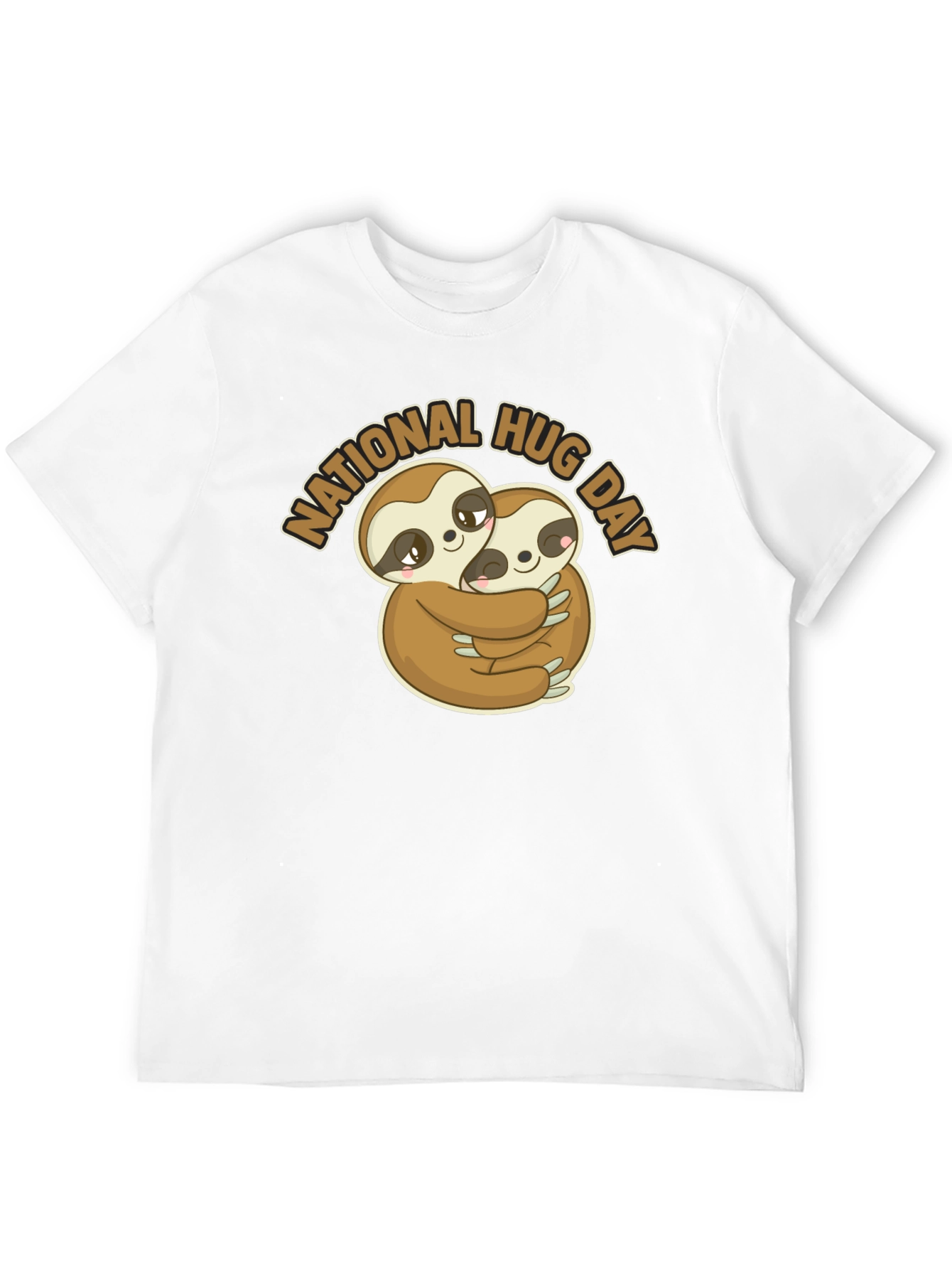 National Hug Day Sloth Graphic T-Shirt