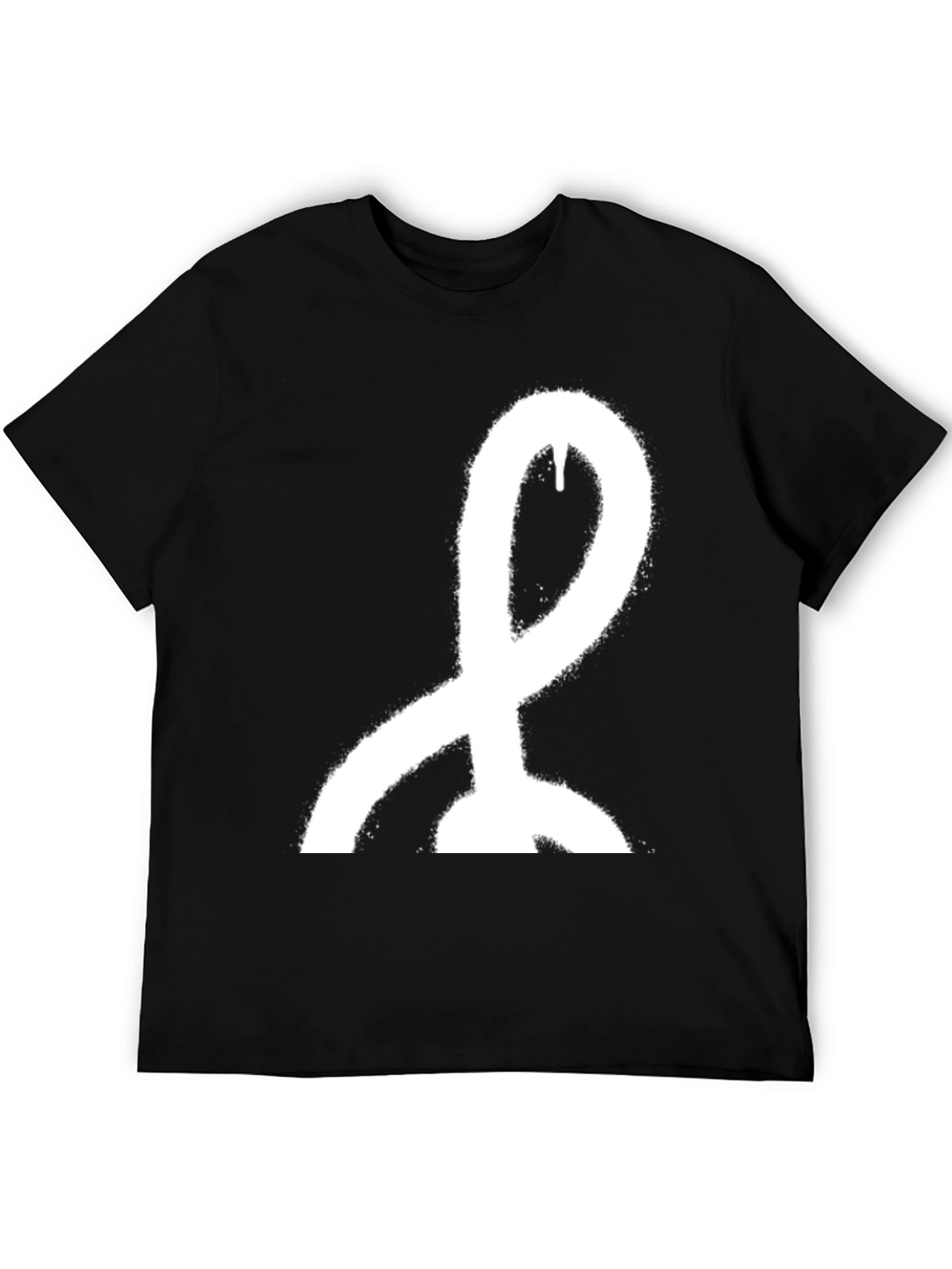 Modern Art Graphic Tee - Stylish Black Cotton T-Shirt