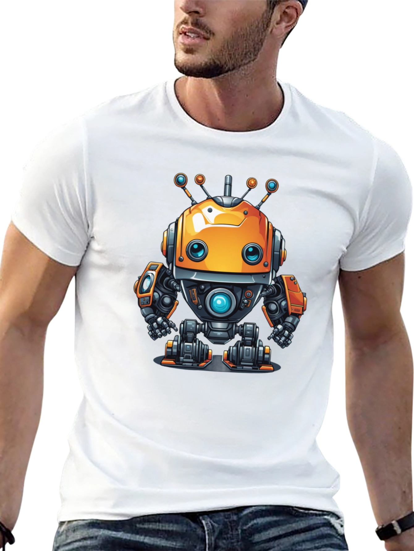 Robot Graphic Tee - Unique Design