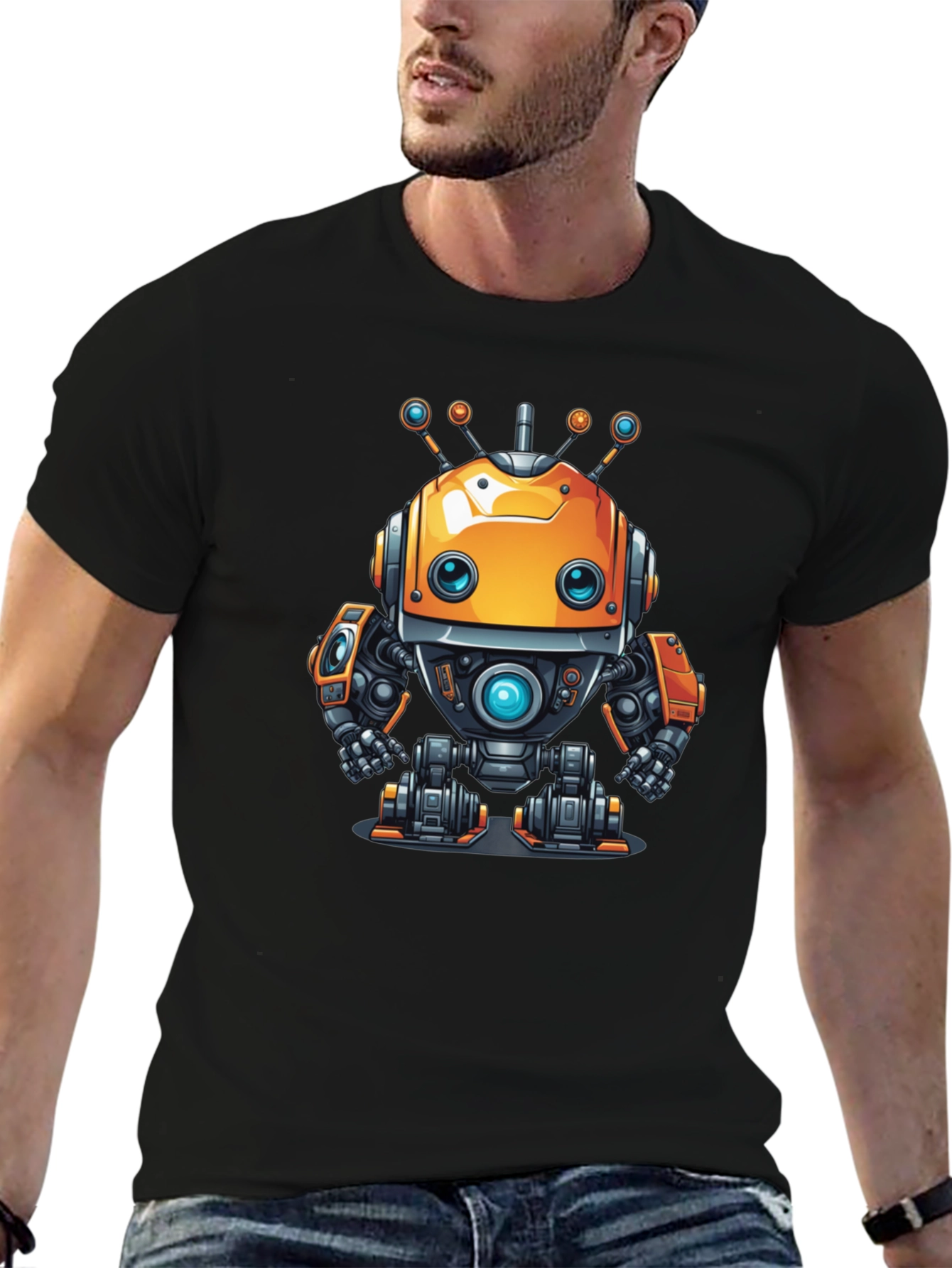 Robot Graphic Tee - Unique Design