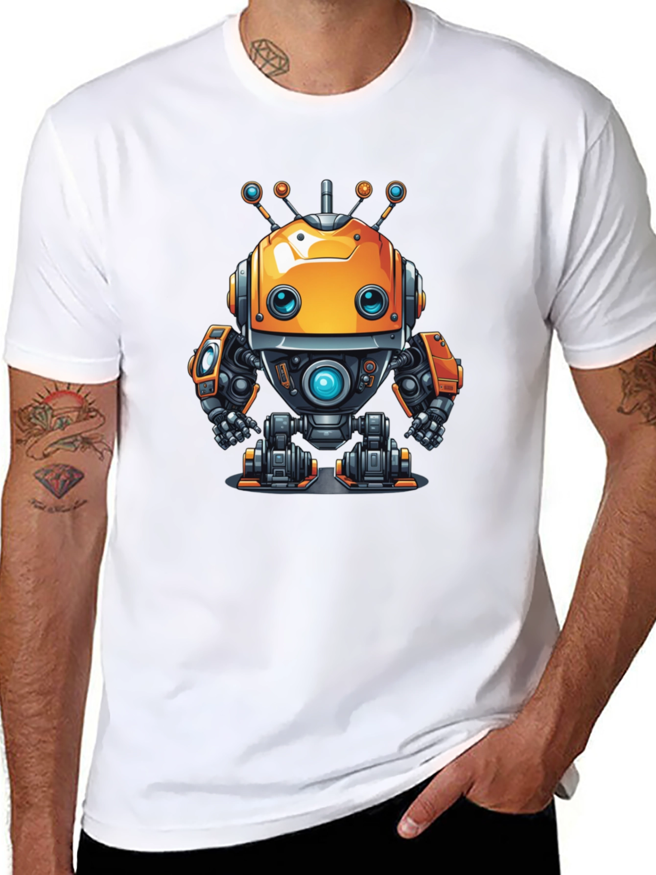 Robot Graphic Tee - Unique Design