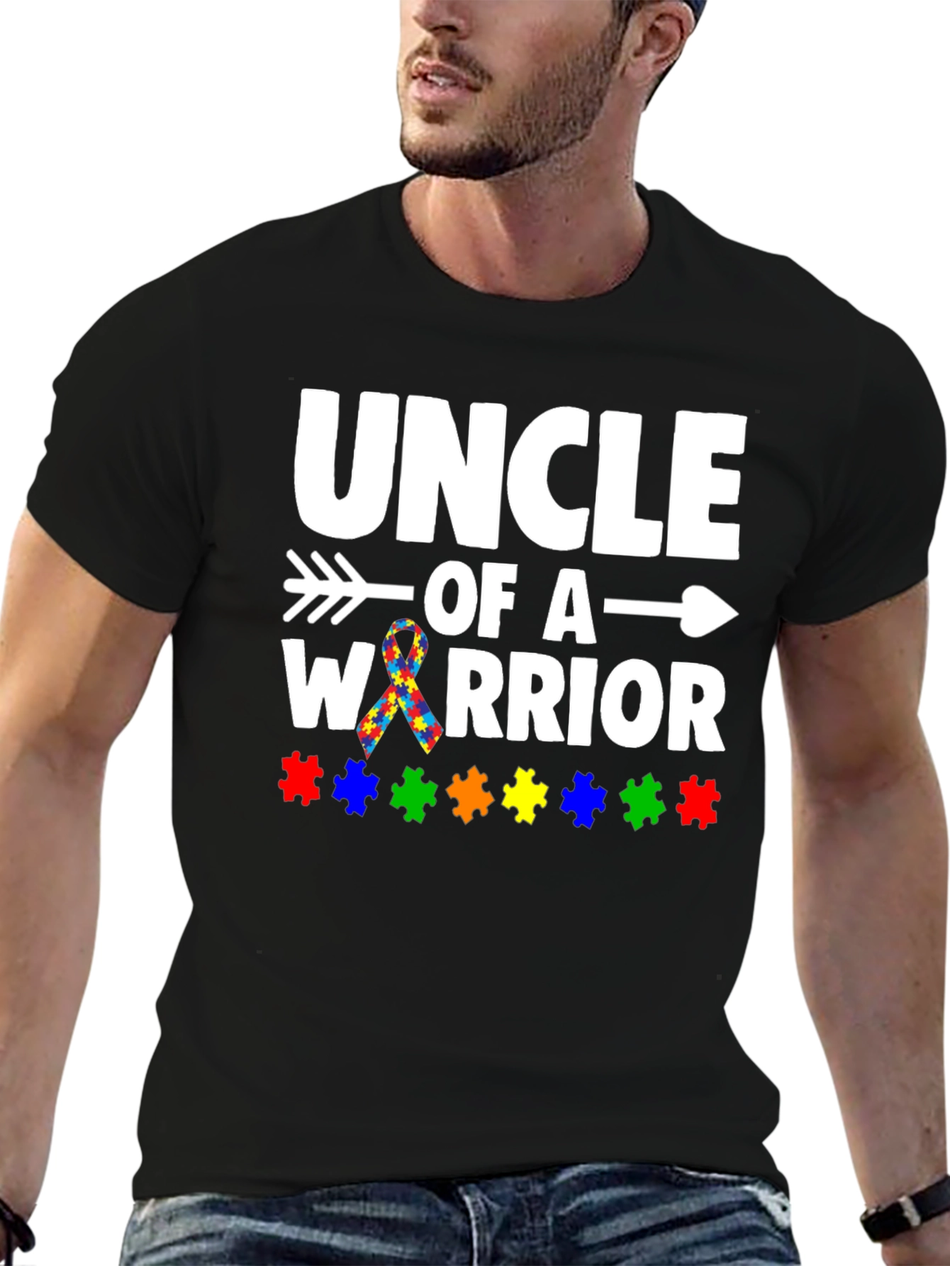 Autism Awareness T-Shirt - Uncle of a Warrior