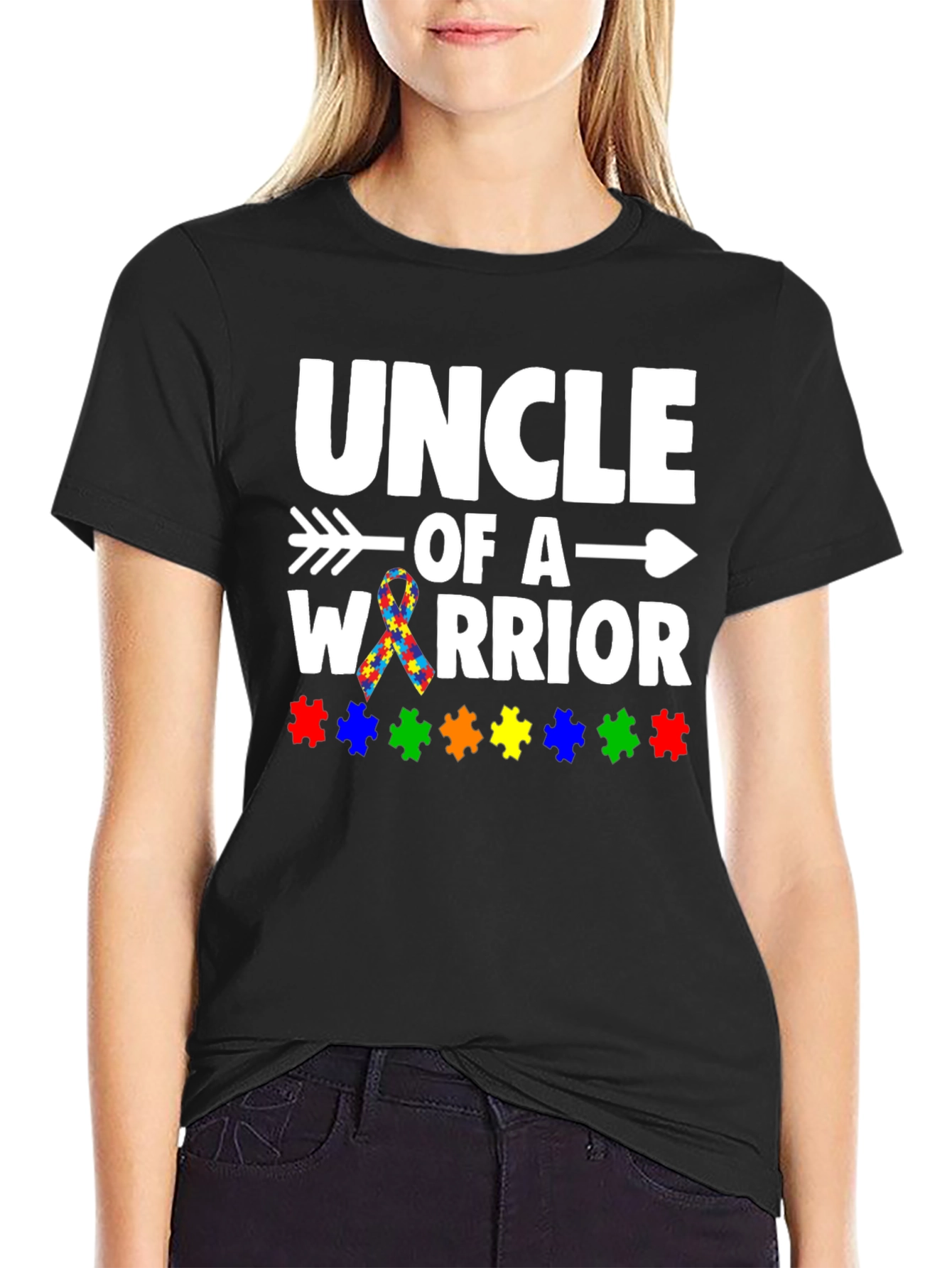 Autism Awareness T-Shirt - Uncle of a Warrior