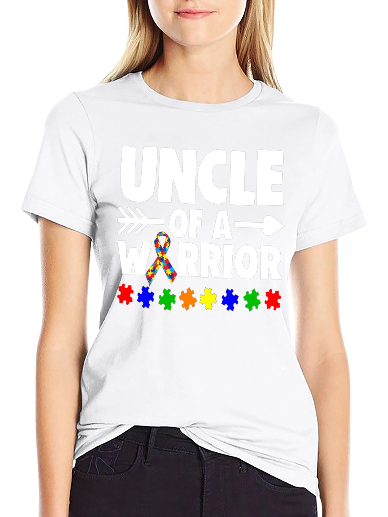 Autism Awareness T-Shirt - Uncle of a Warrior