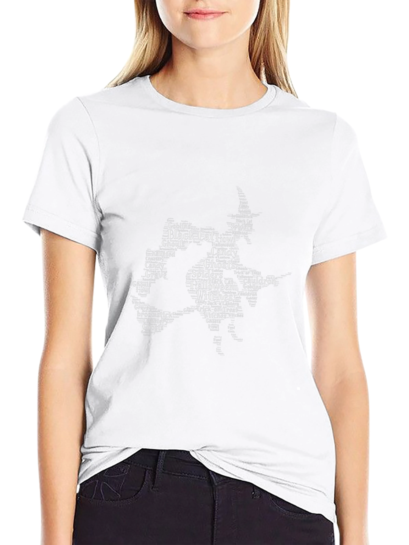 Halloween Word Art Witch T-Shirt