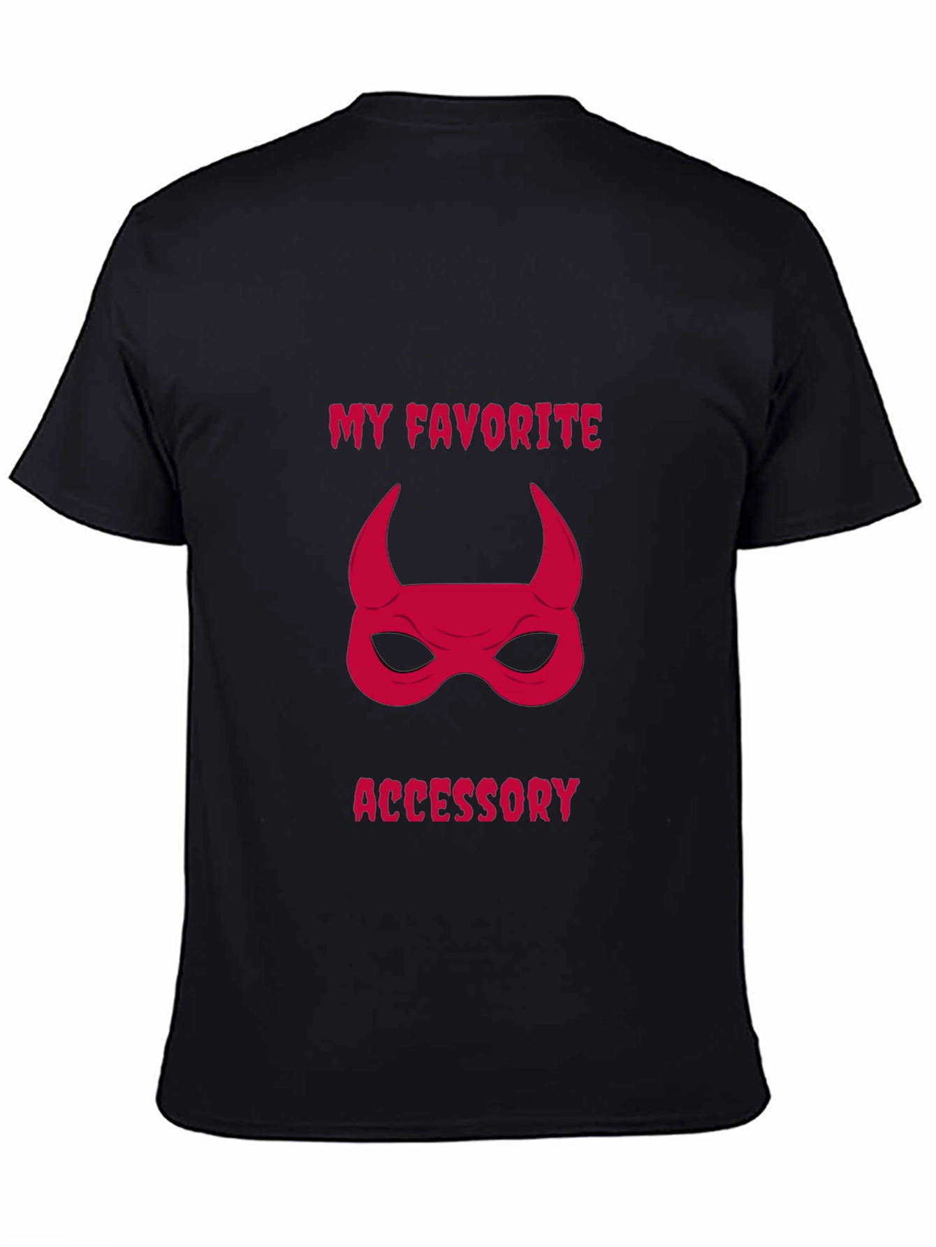 My Favorite Accessory Devil Mask Graphic Tee