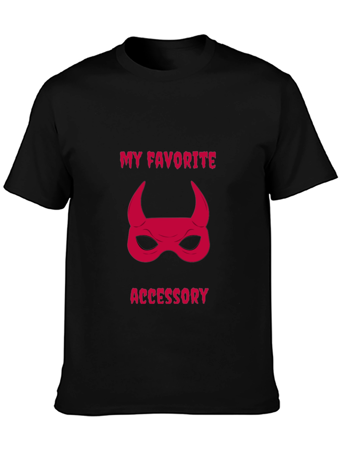 My Favorite Accessory Devil Mask Graphic Tee