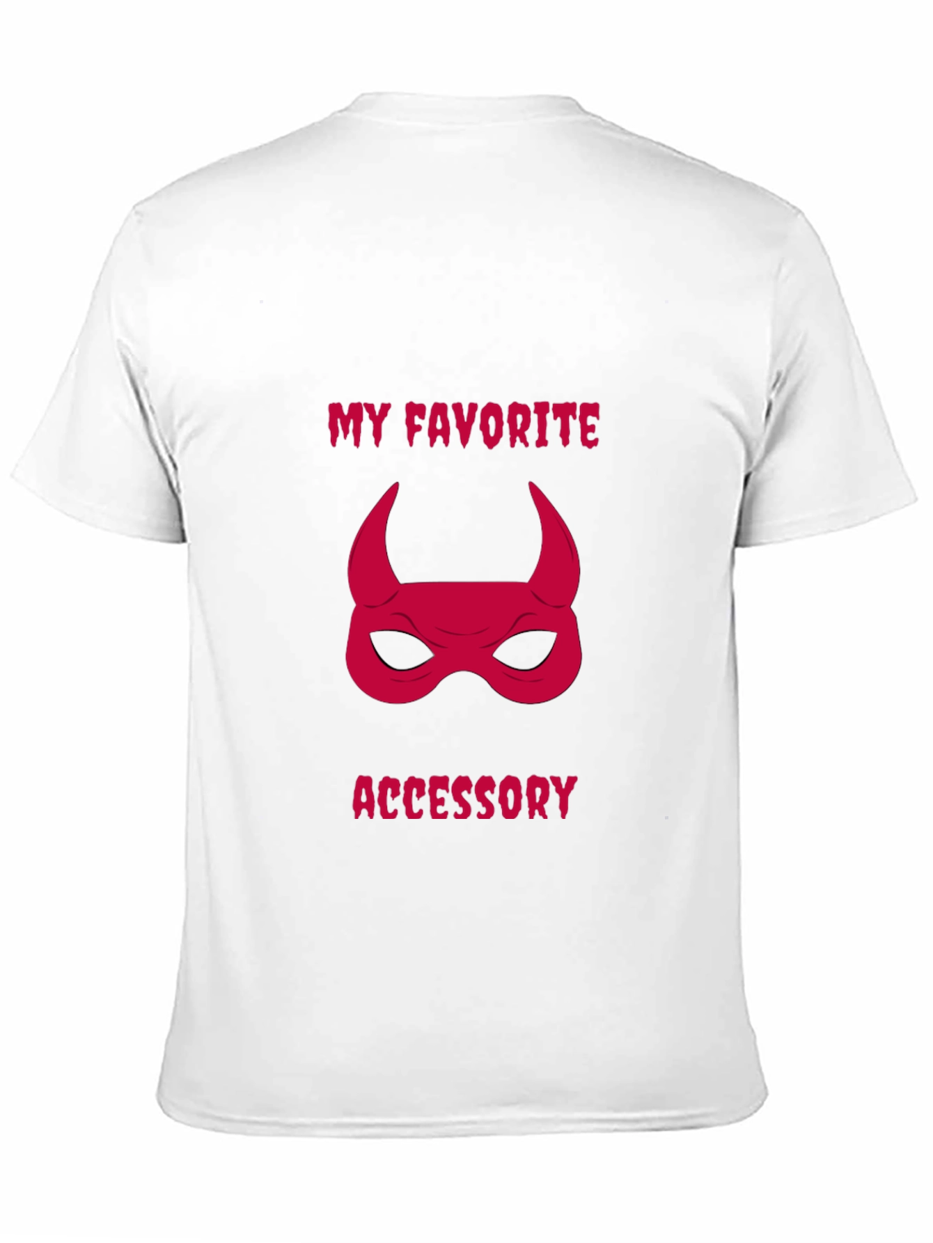 My Favorite Accessory Devil Mask Graphic Tee