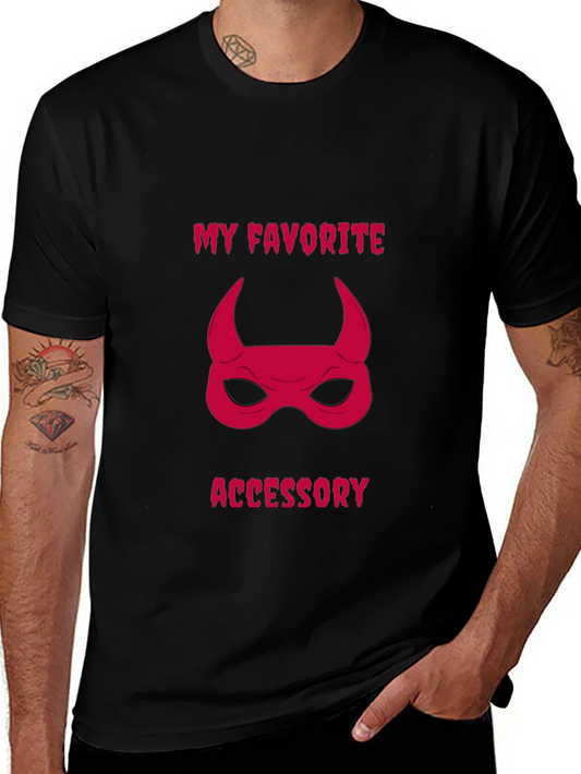 My Favorite Accessory Devil Mask Graphic Tee