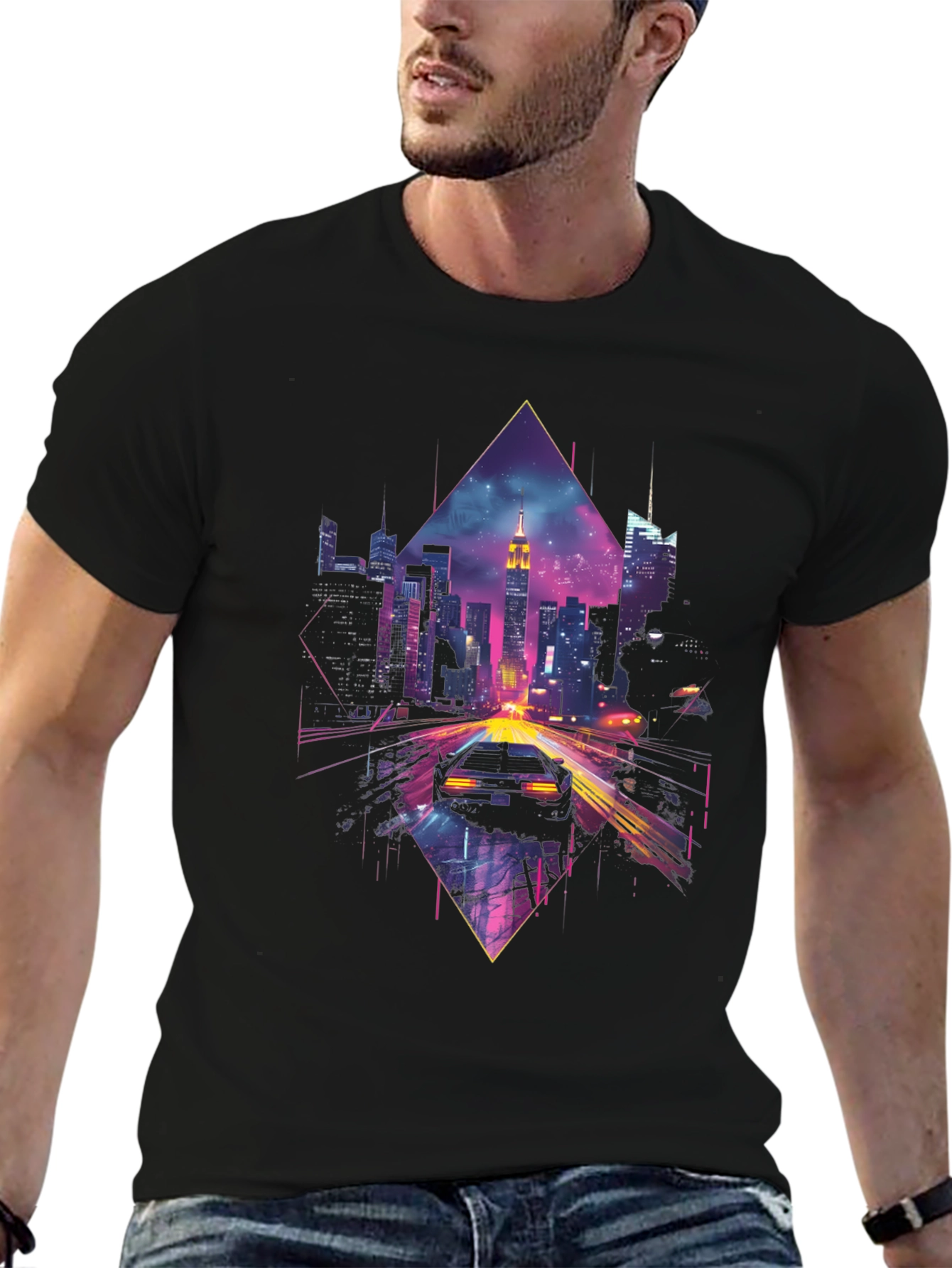 Cyberpunk City Drive T-Shirt