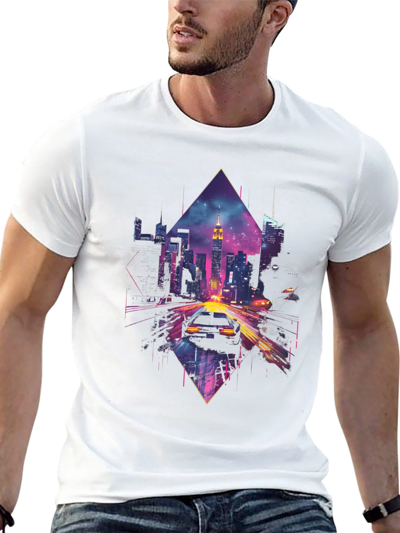 Cyberpunk City Drive T-Shirt
