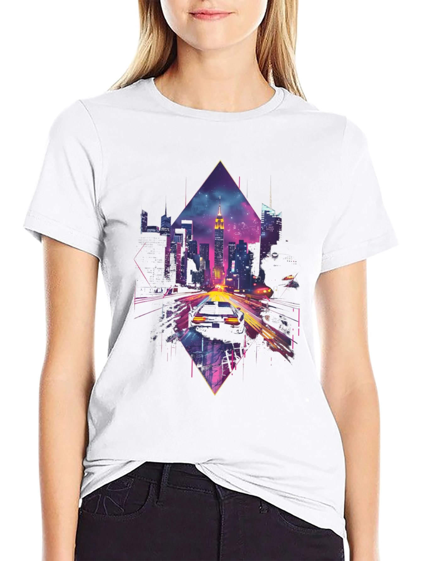 Cyberpunk City Drive T-Shirt