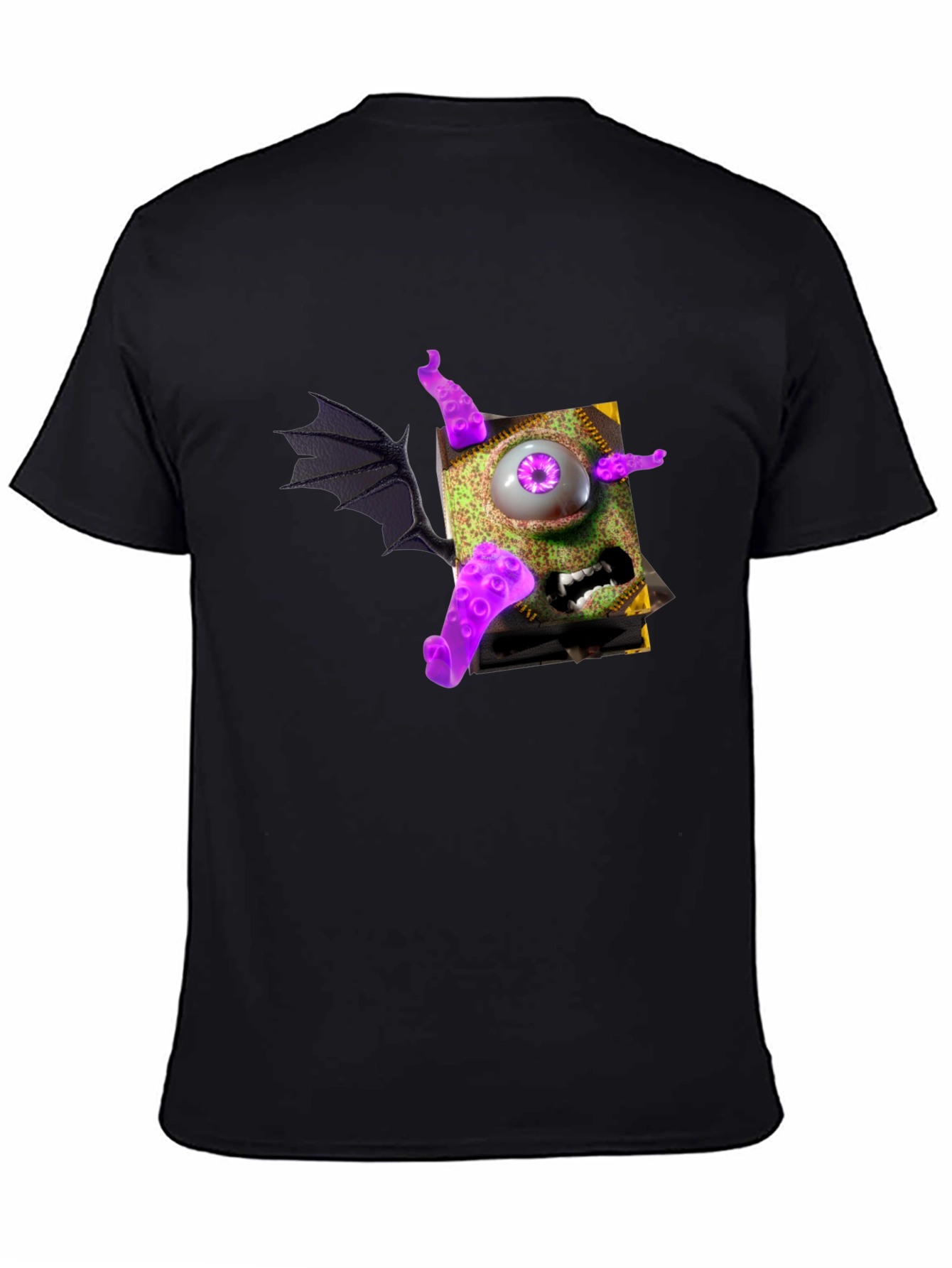 Monster Book T-Shirt - Purple Eye Tentacles Wing