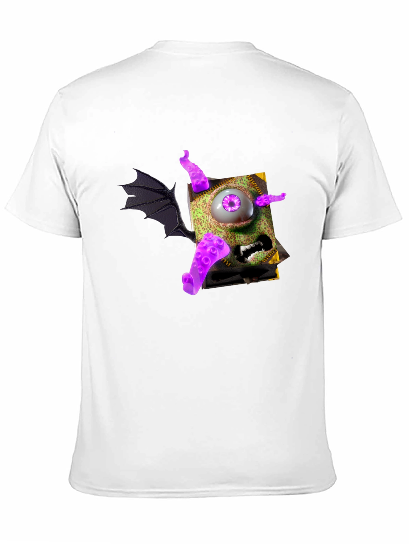 Monster Book T-Shirt - Purple Eye Tentacles Wing