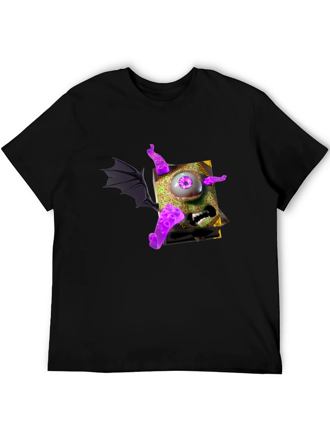 Monster Book T-Shirt - Purple Eye Tentacles Wing
