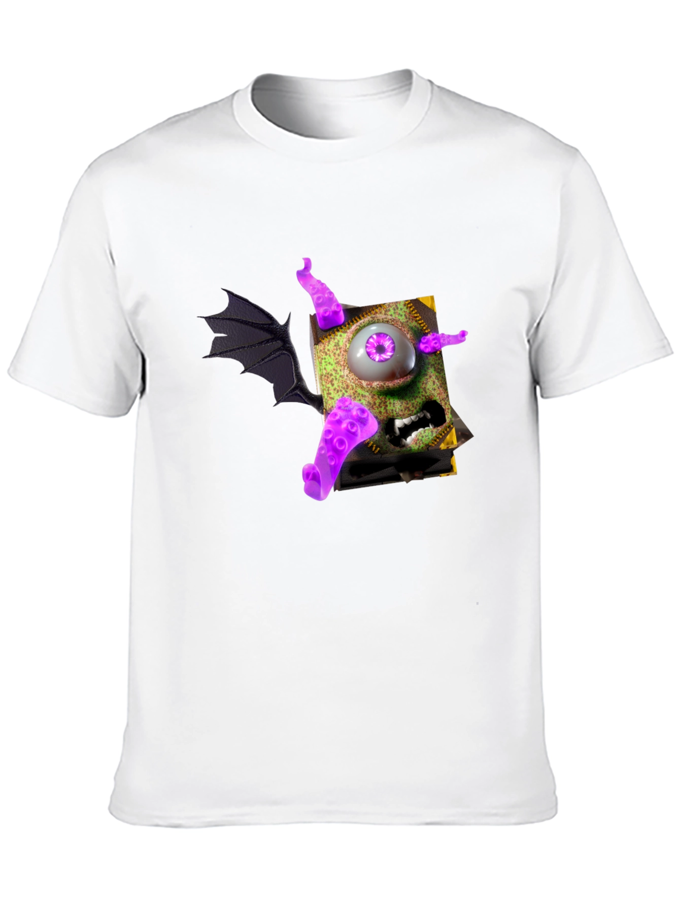 Monster Book T-Shirt - Purple Eye Tentacles Wing