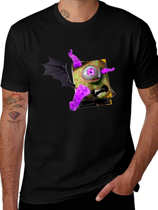 Monster Book T-Shirt - Purple Eye Tentacles Wing