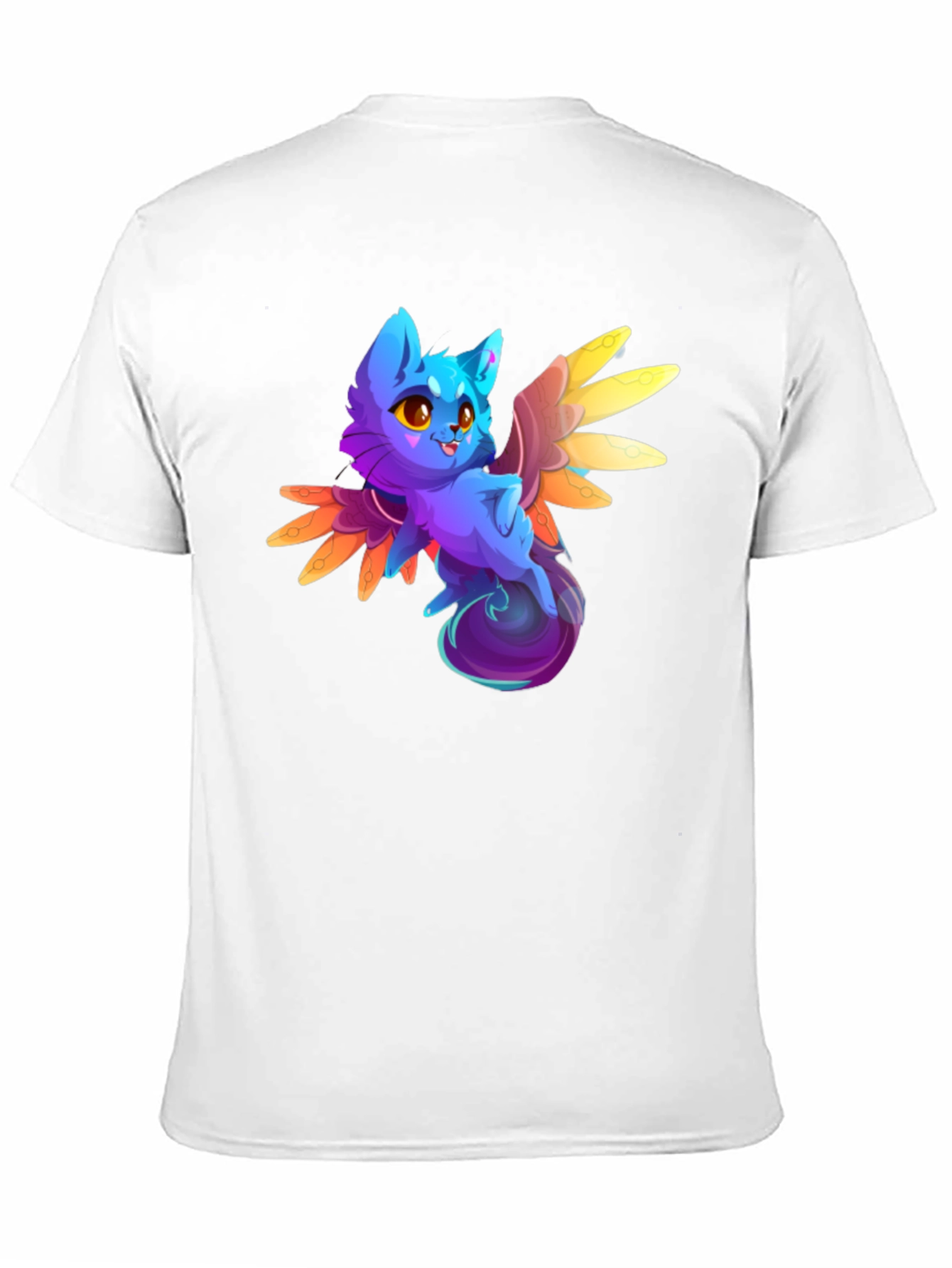 Winged Cat T-Shirt - Cartoon Kitty Design