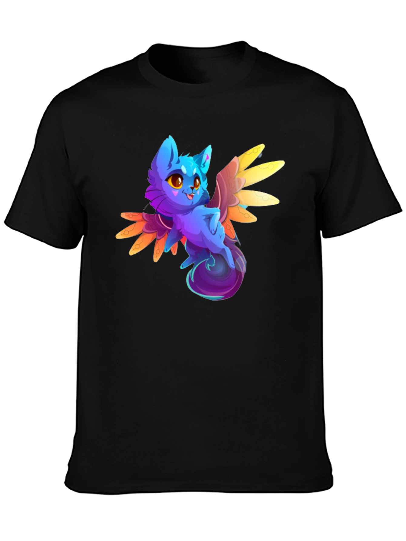 Winged Cat T-Shirt - Cartoon Kitty Design