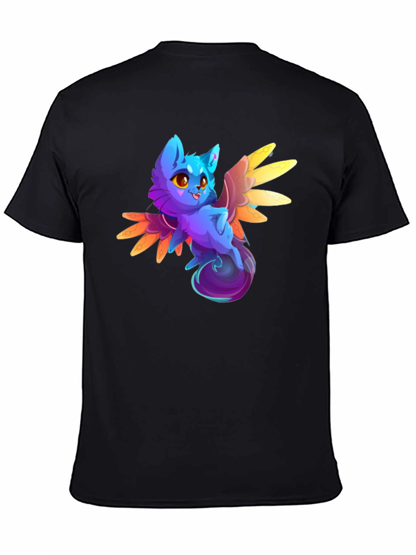 Winged Cat T-Shirt - Cartoon Kitty Design