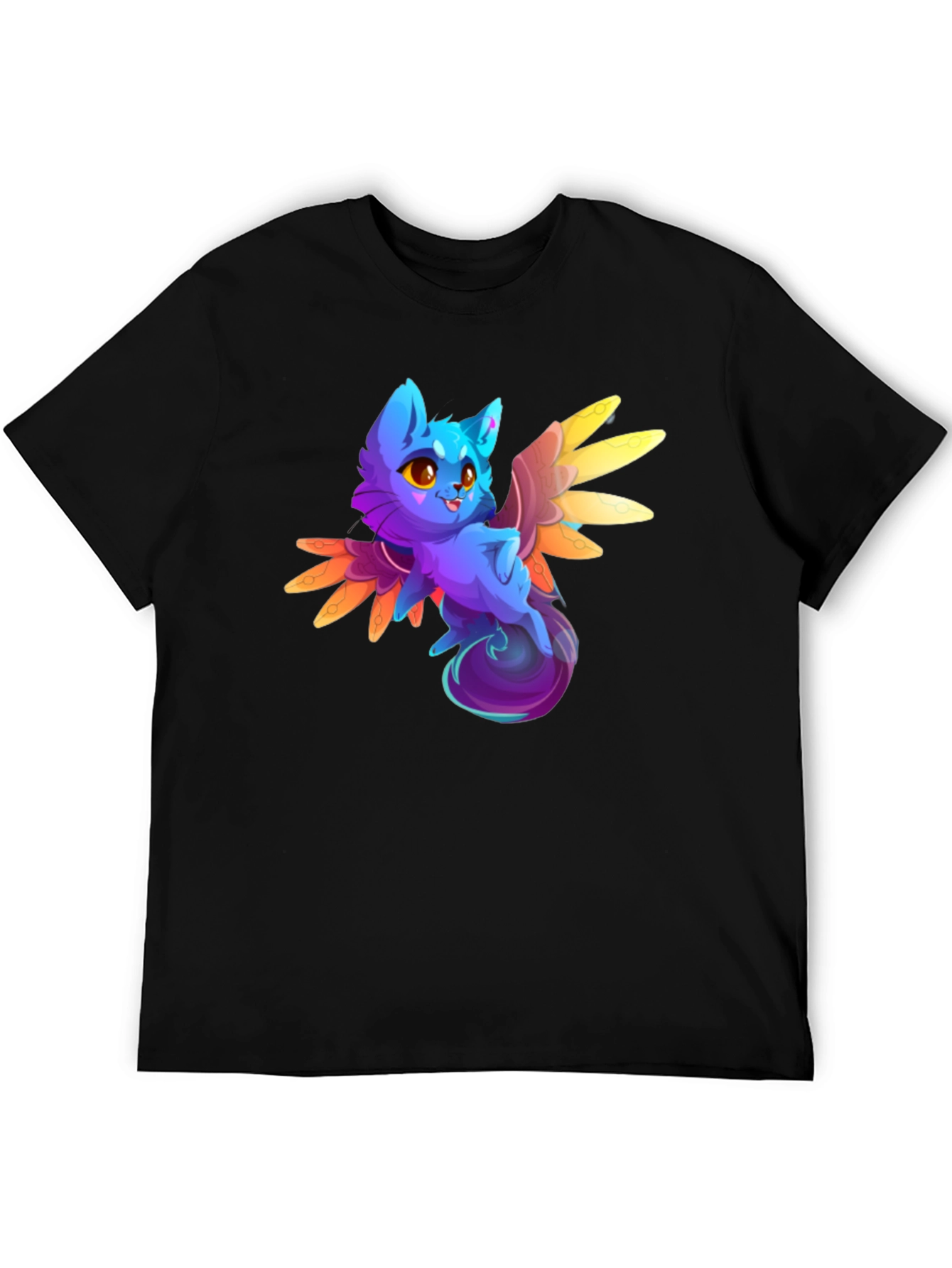 Winged Cat T-Shirt - Cartoon Kitty Design
