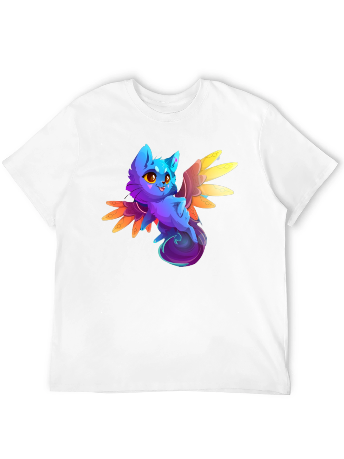 Winged Cat T-Shirt - Cartoon Kitty Design