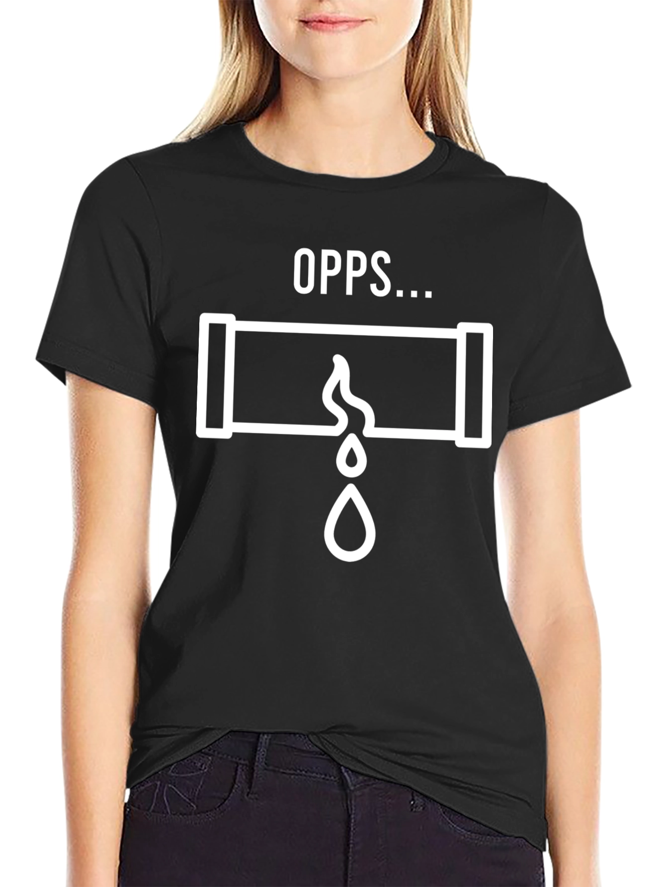Oops Leaky Pipe Graphic T-Shirt