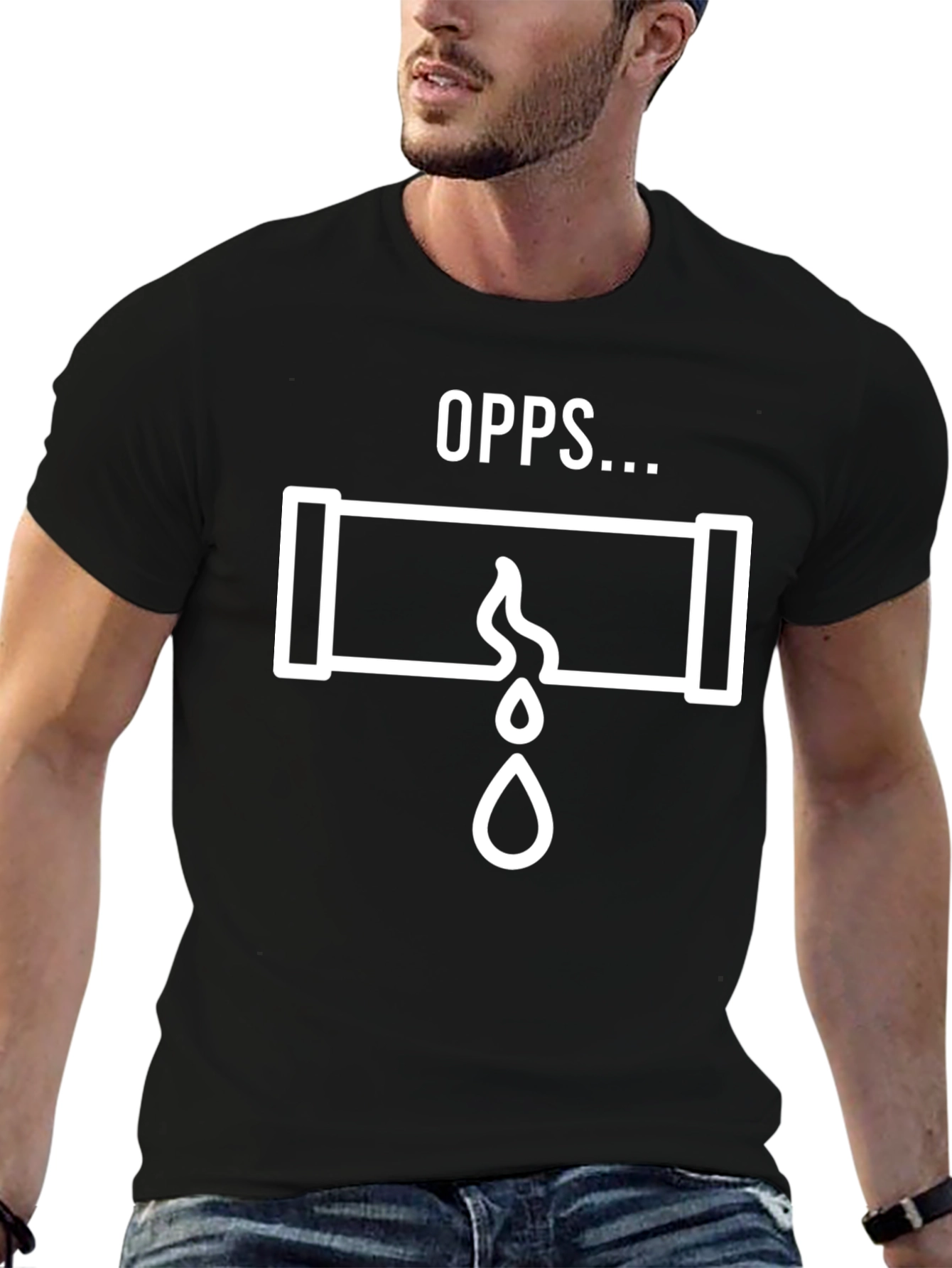 Oops Leaky Pipe Graphic T-Shirt