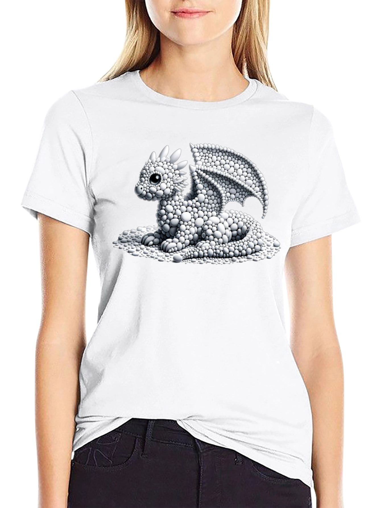 Dragon Bubble Art Black T-Shirt