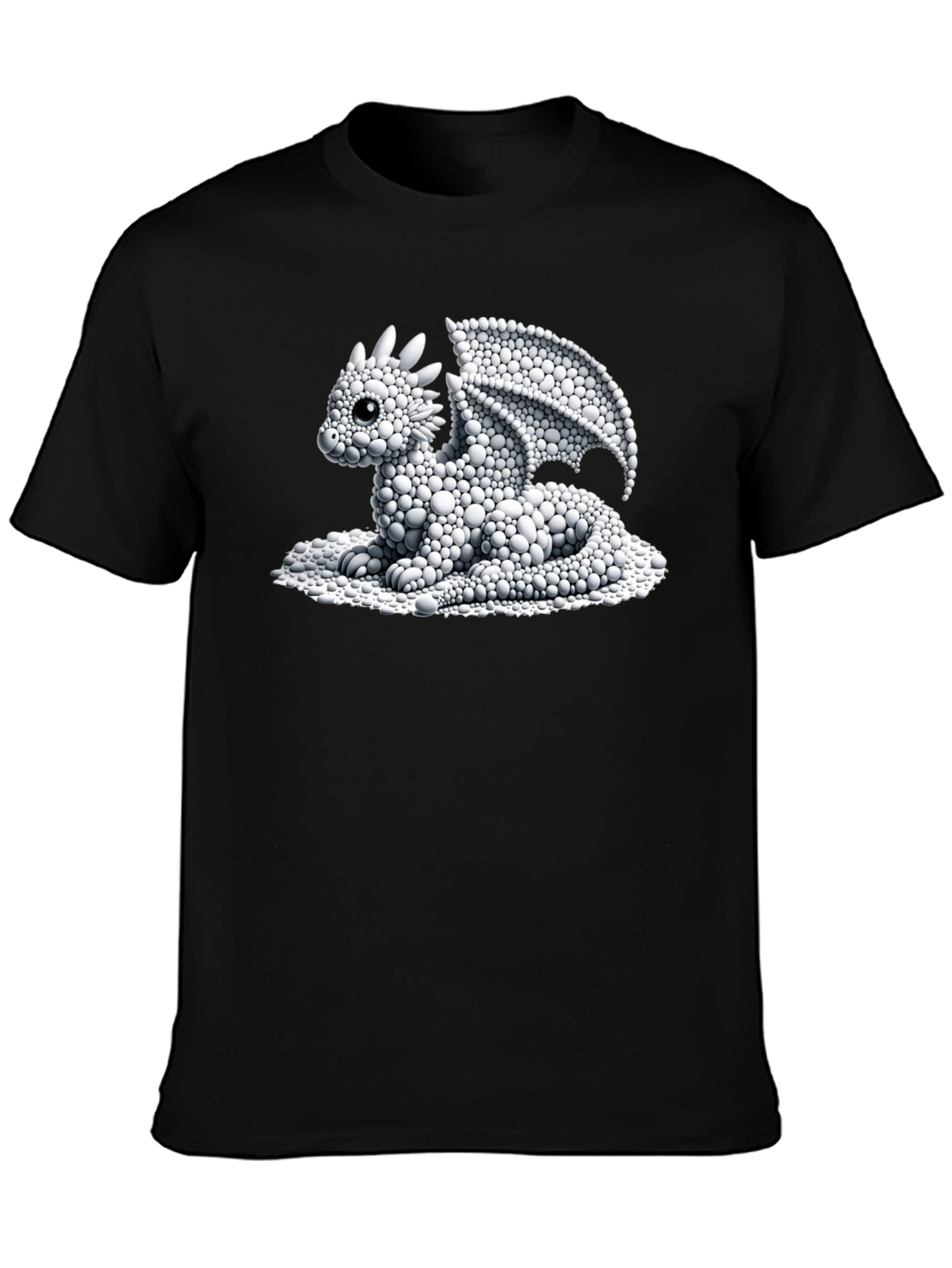 Dragon Bubble Art Black T-Shirt