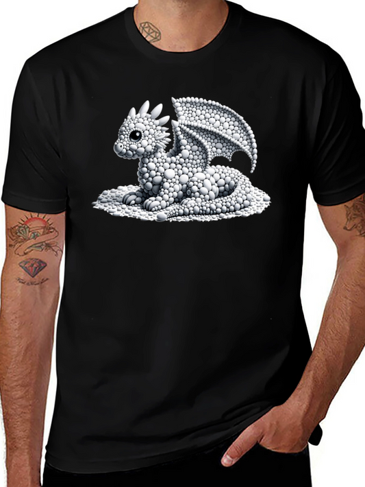Dragon Bubble Art Black T-Shirt
