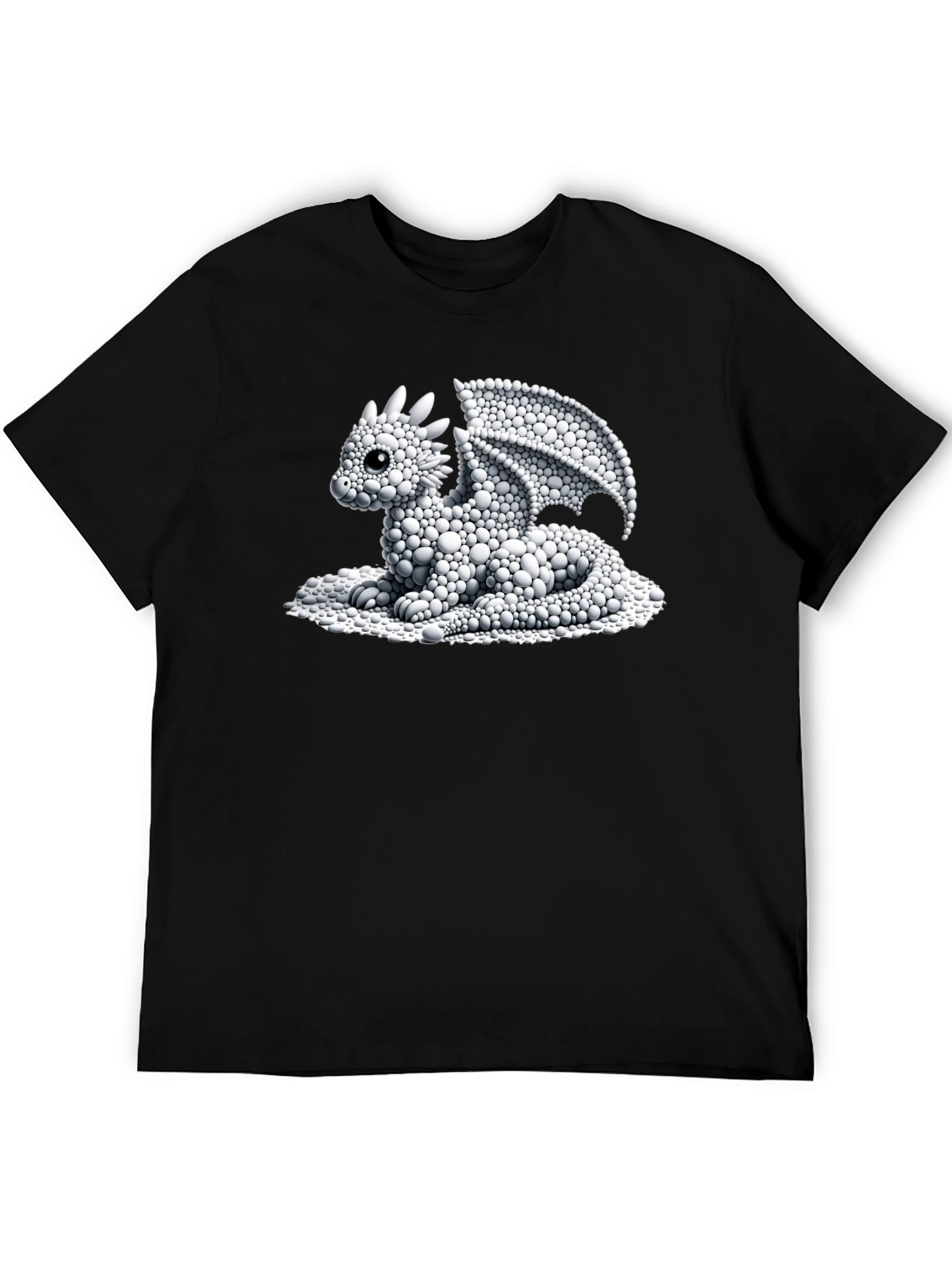 Dragon Bubble Art Black T-Shirt